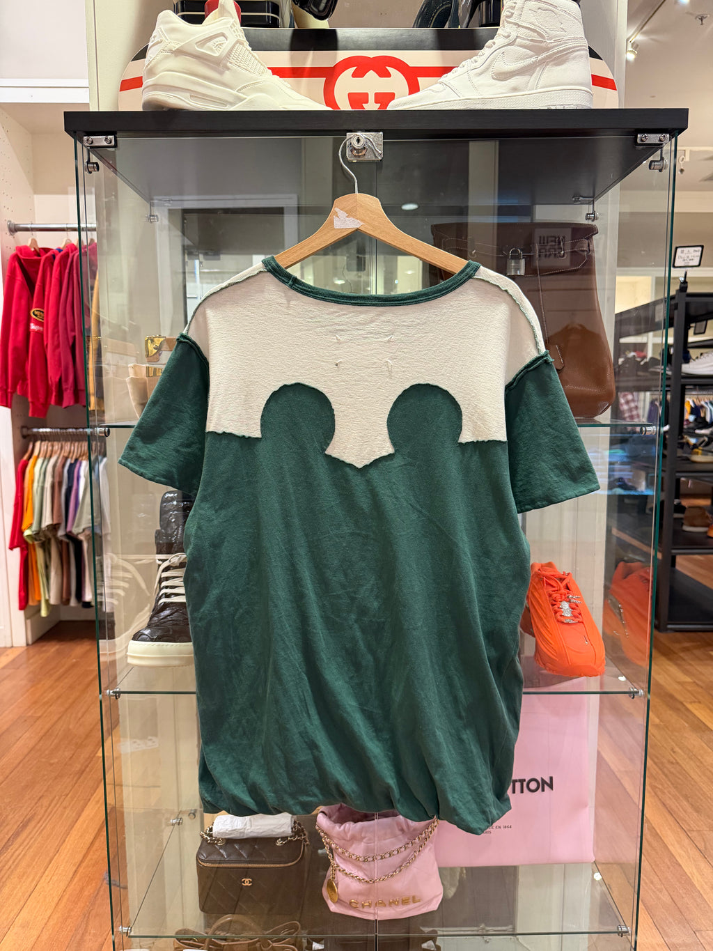 Maison Margiela Decortique Logo Print Tee - Green/White