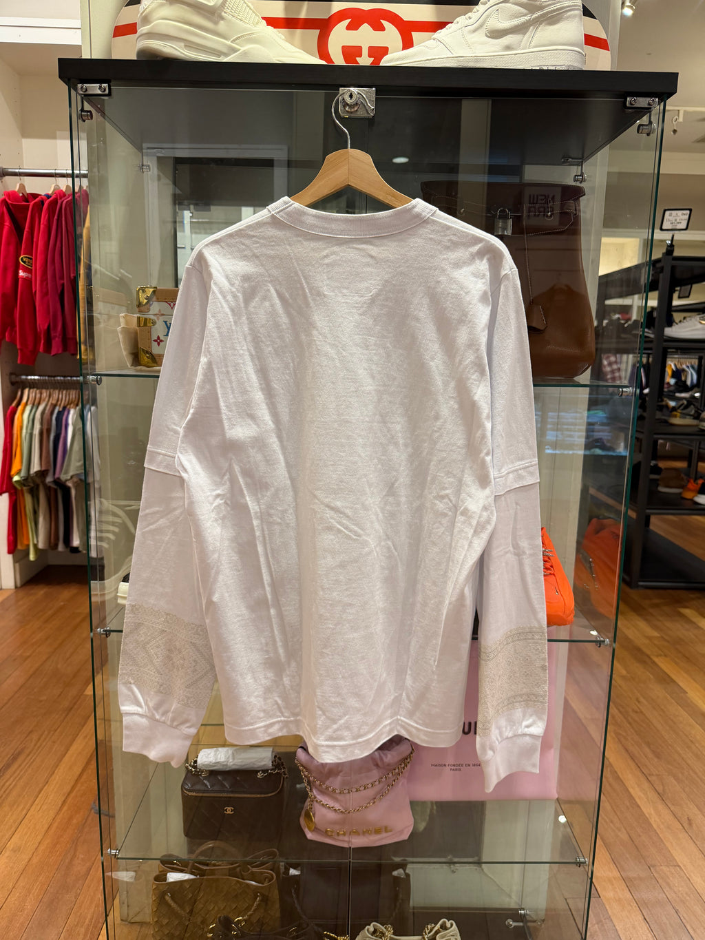 Sacai Textured Woven LS -White