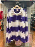 Supreme × Nike Stripe Rugby -White Purple