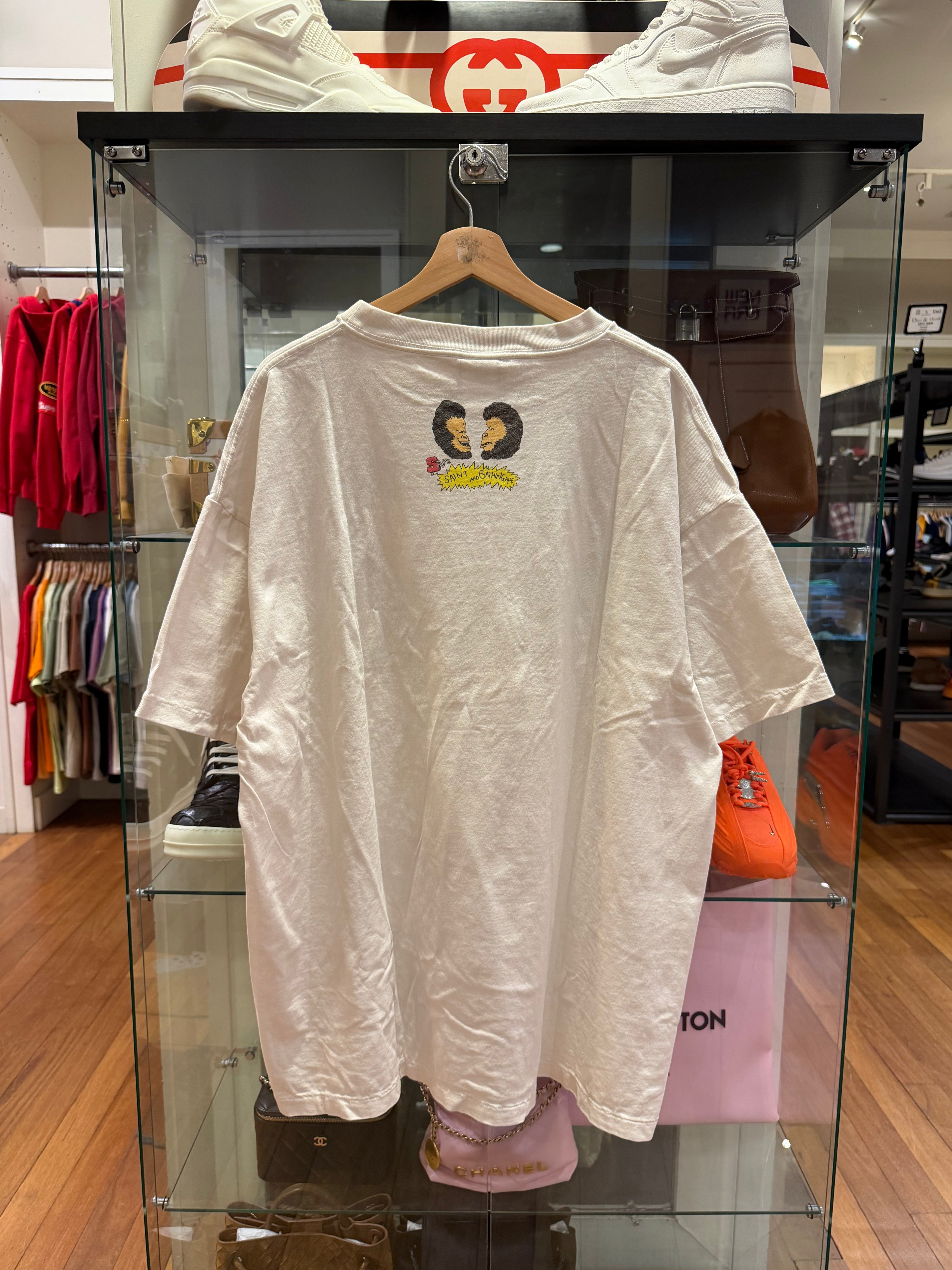 Bape x Saint Michael Heaven and Hell Tee - Vintage White