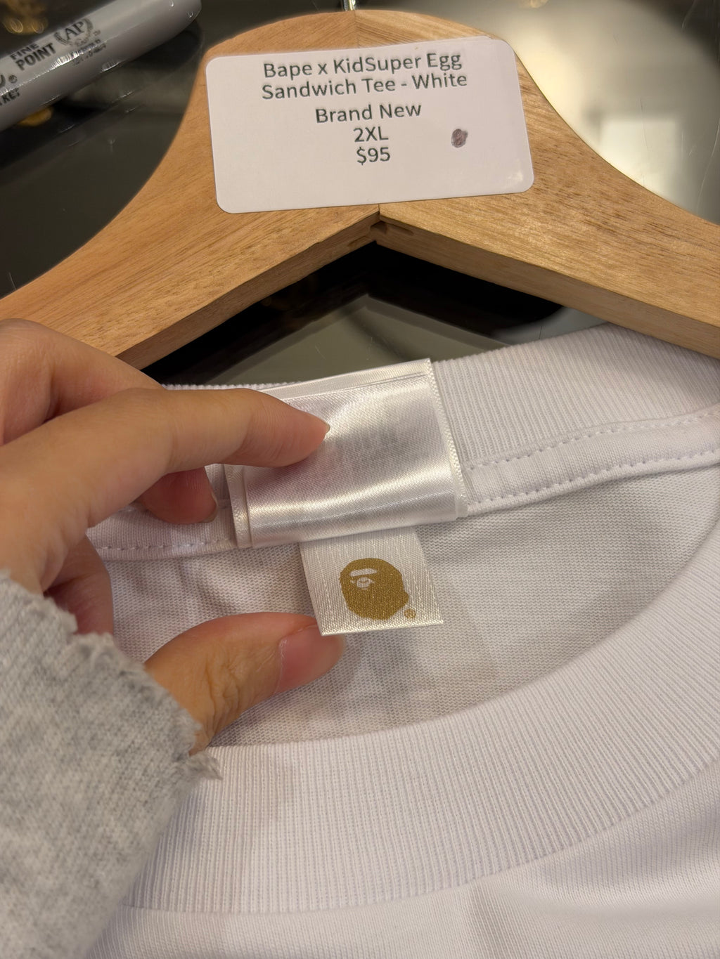 Bape x KidSuper Egg Sandwich Tee - White