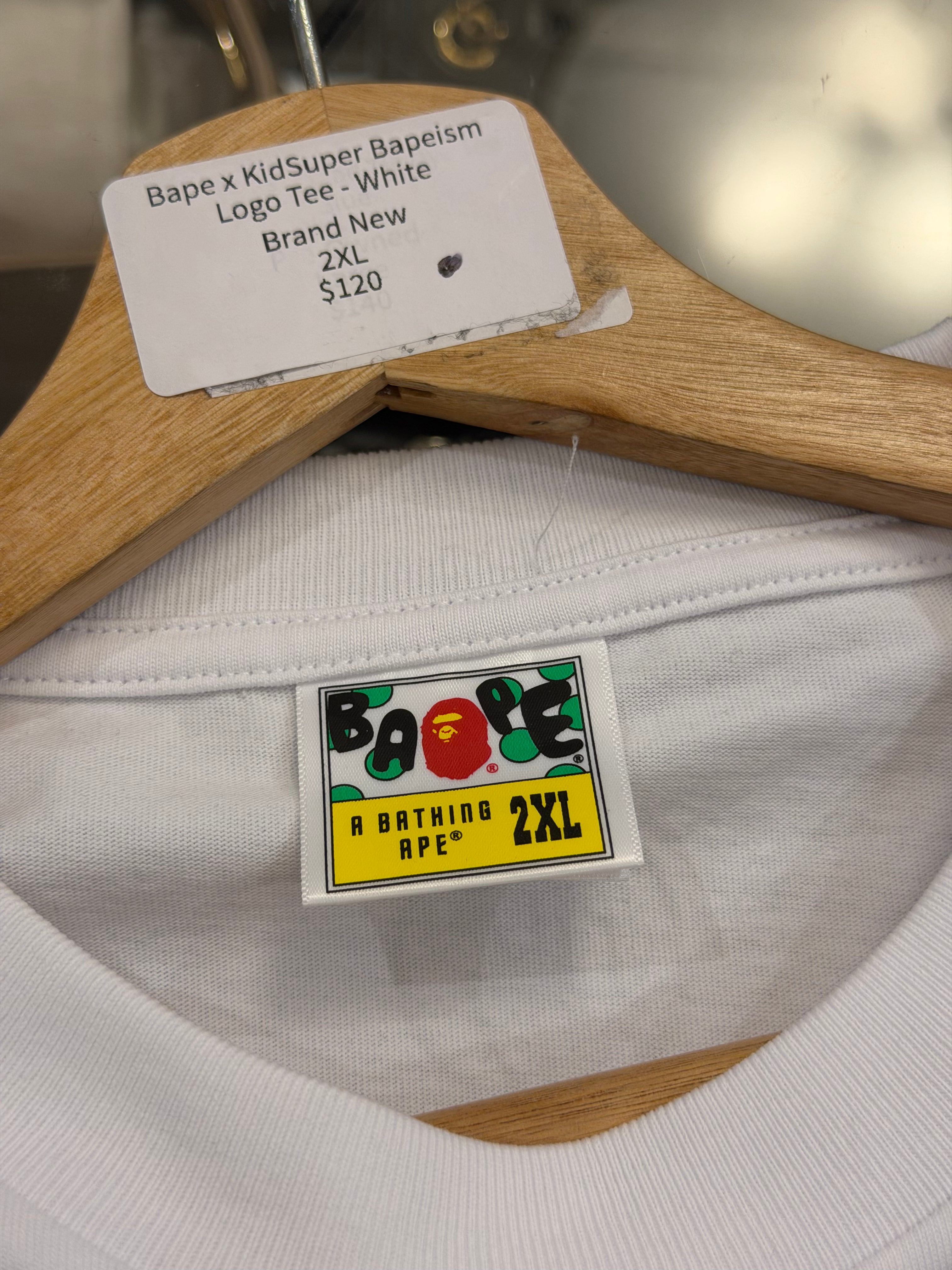Bape x KidSuper Bapeism Logo Tee - White