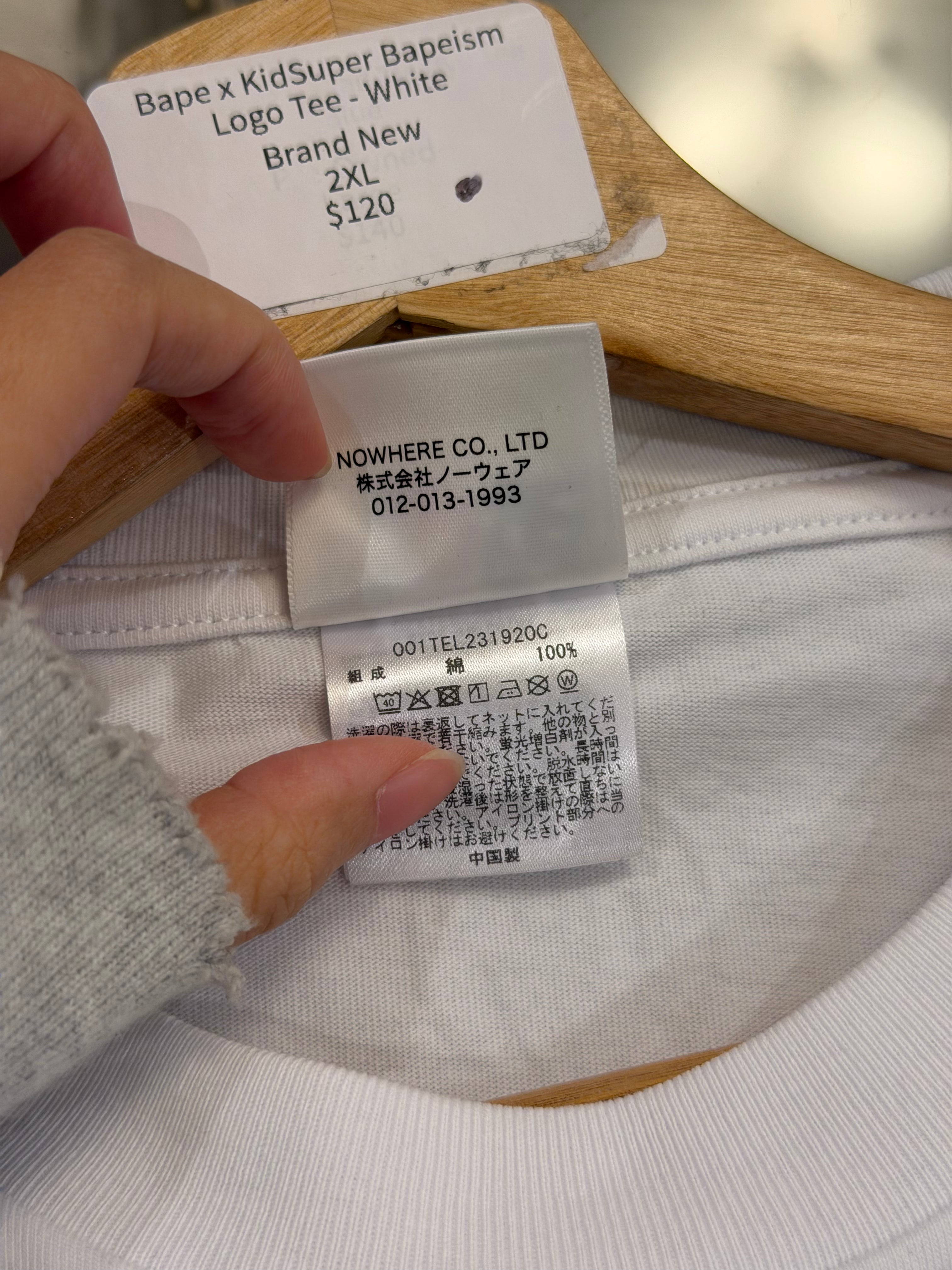 Bape x KidSuper Bapeism Logo Tee - White