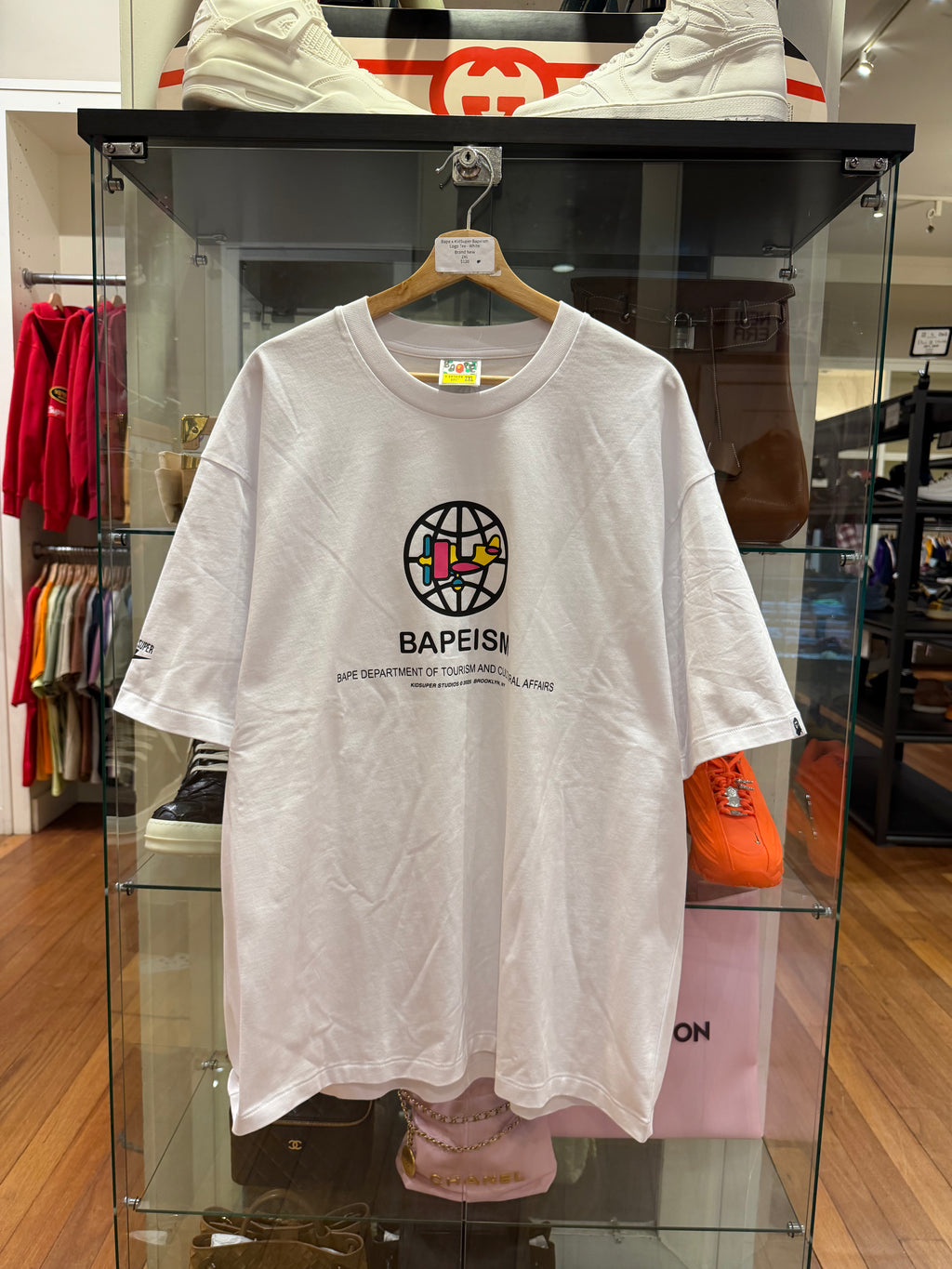 Bape x KidSuper Bapeism Logo Tee - White