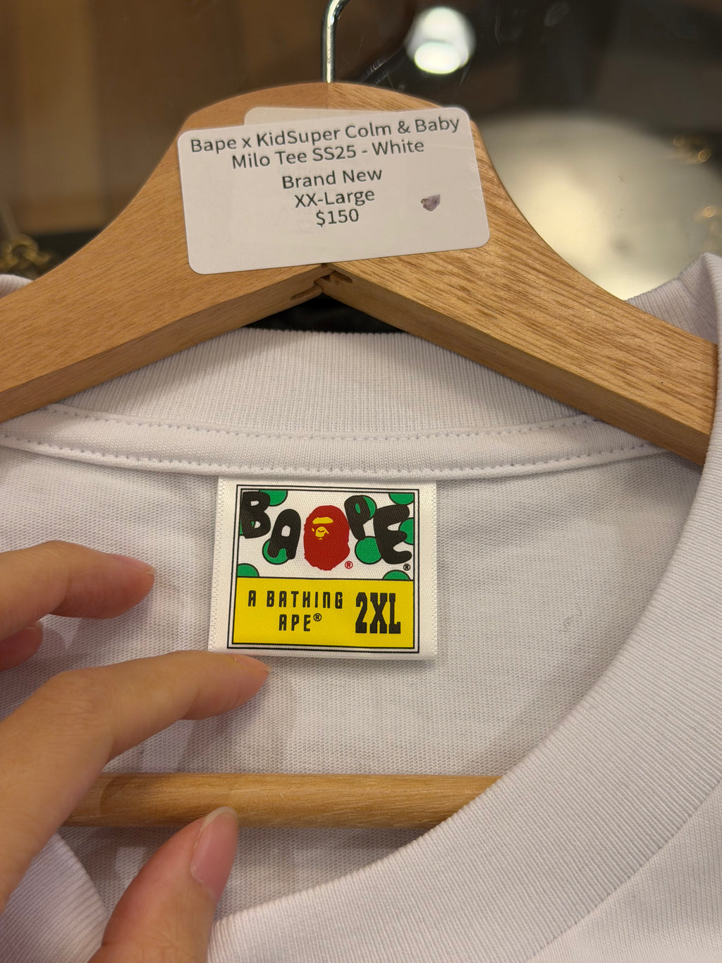Bape x KidSuper Colm & Baby Milo Tee SS25 - White