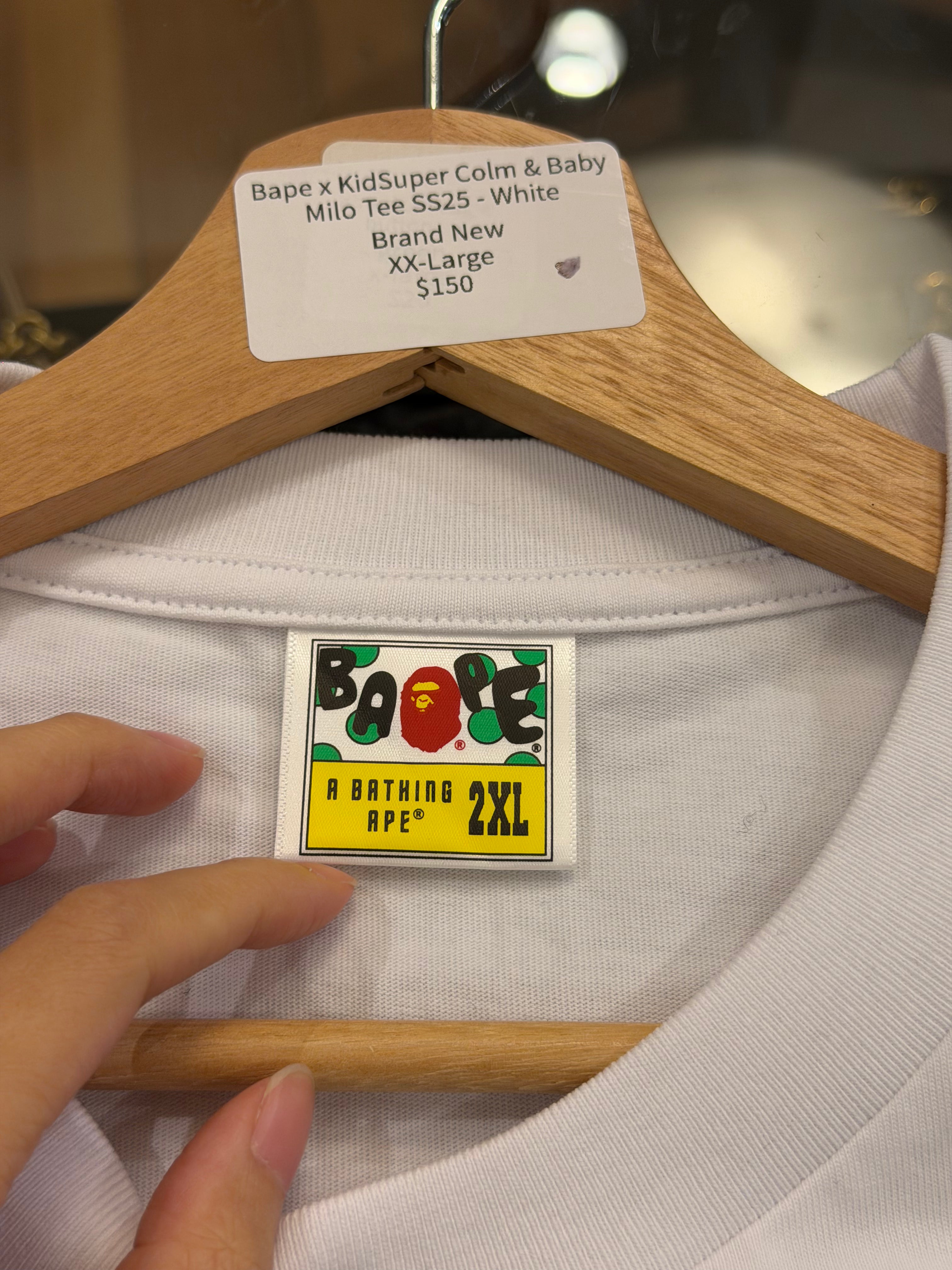 Bape x KidSuper Colm & Baby Milo Tee SS25 - White