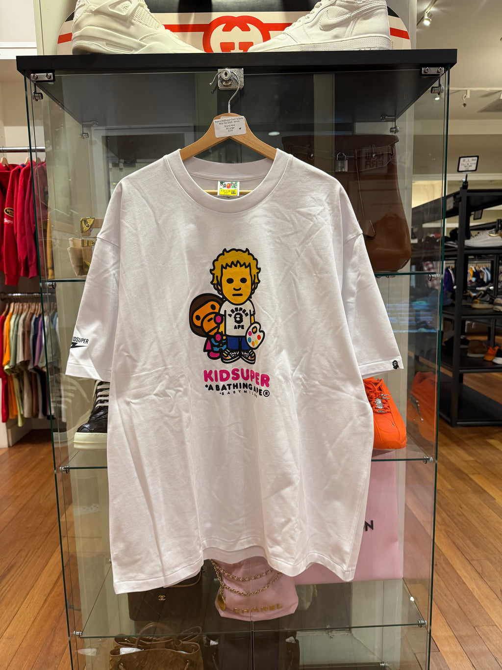 Bape x KidSuper Colm & Baby Milo Tee SS25 - White