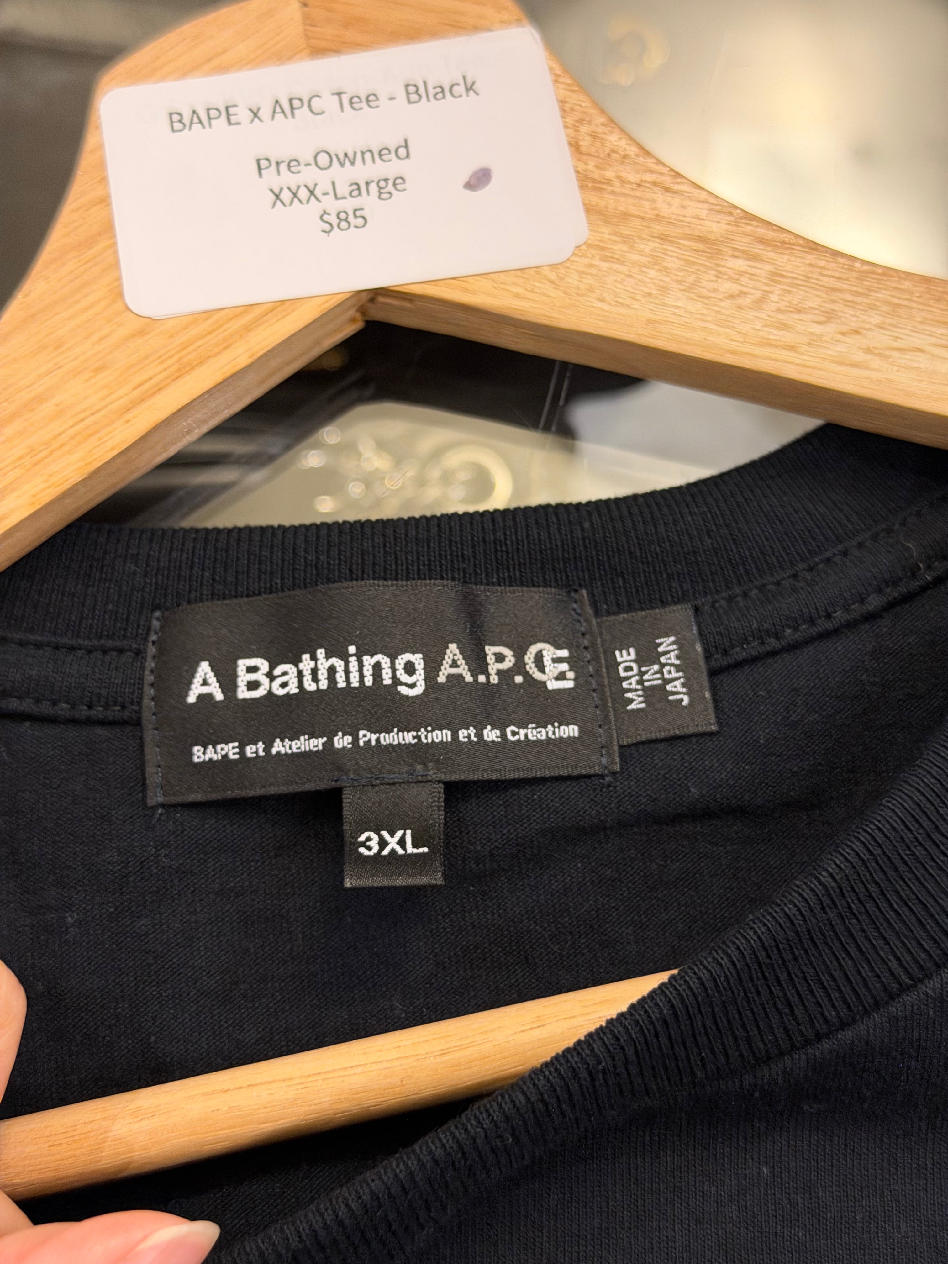 BAPE x APC Tee - Black