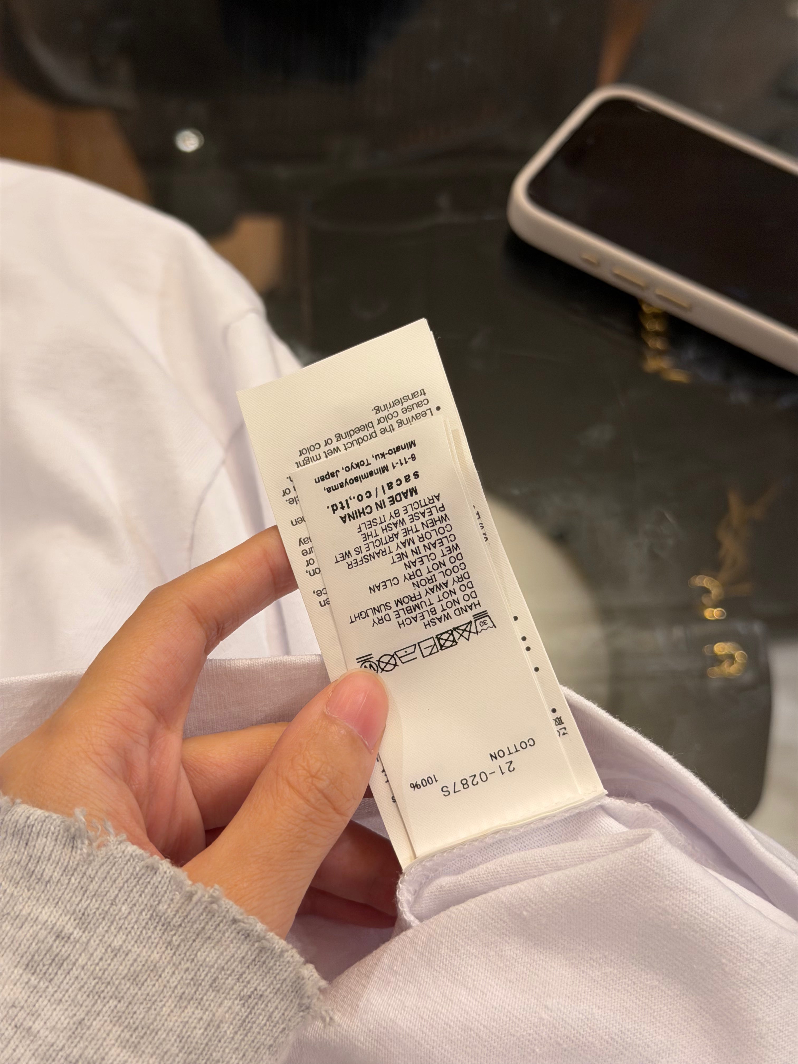Sacai x KAWS Flock Print LS Shirt - White