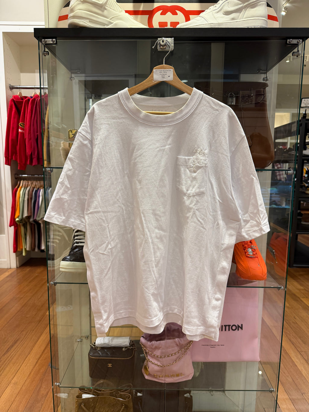 Sacai Floral Stictched TeeShirt - White