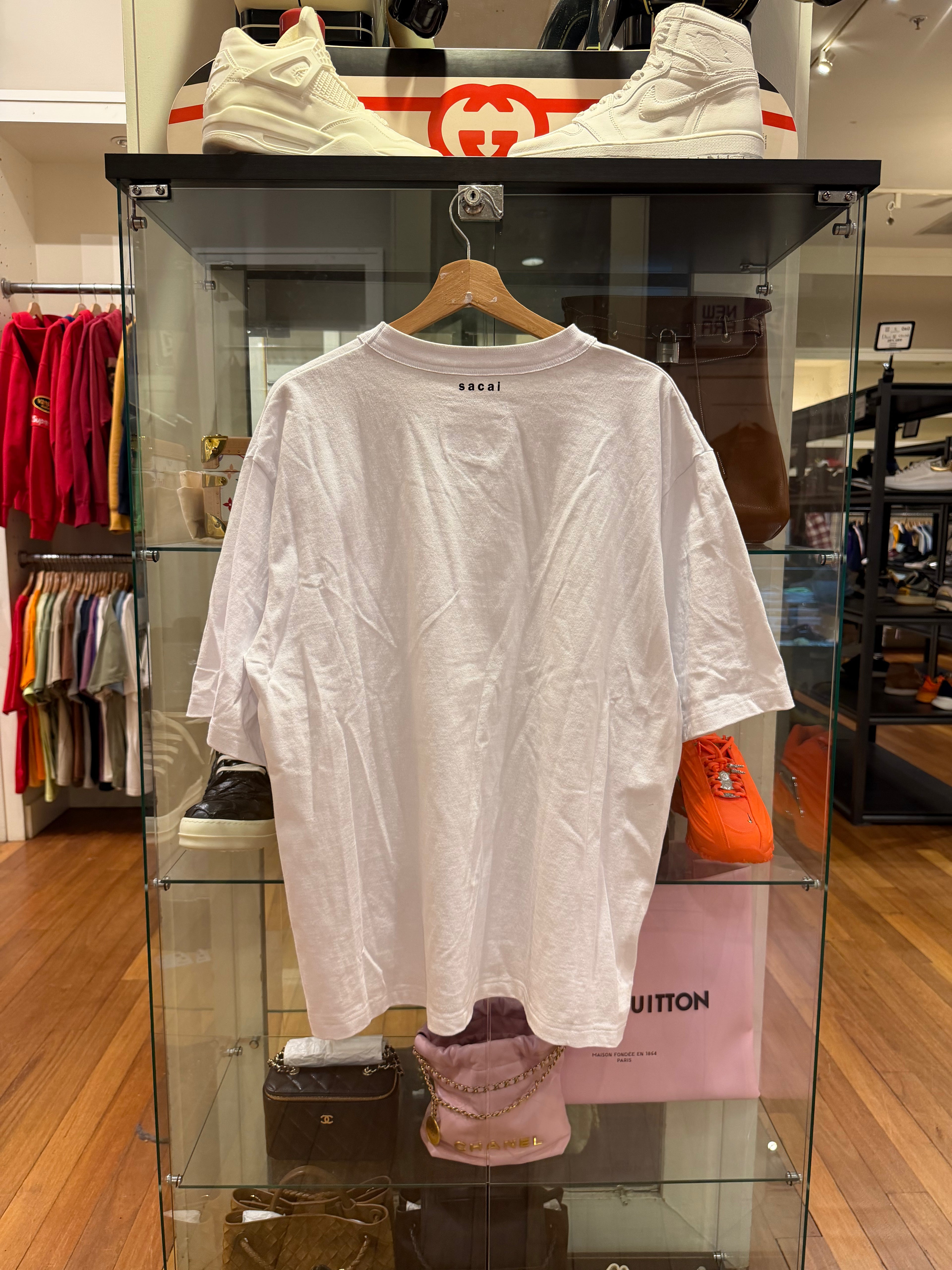 Sacai Floral Stictched TeeShirt - White
