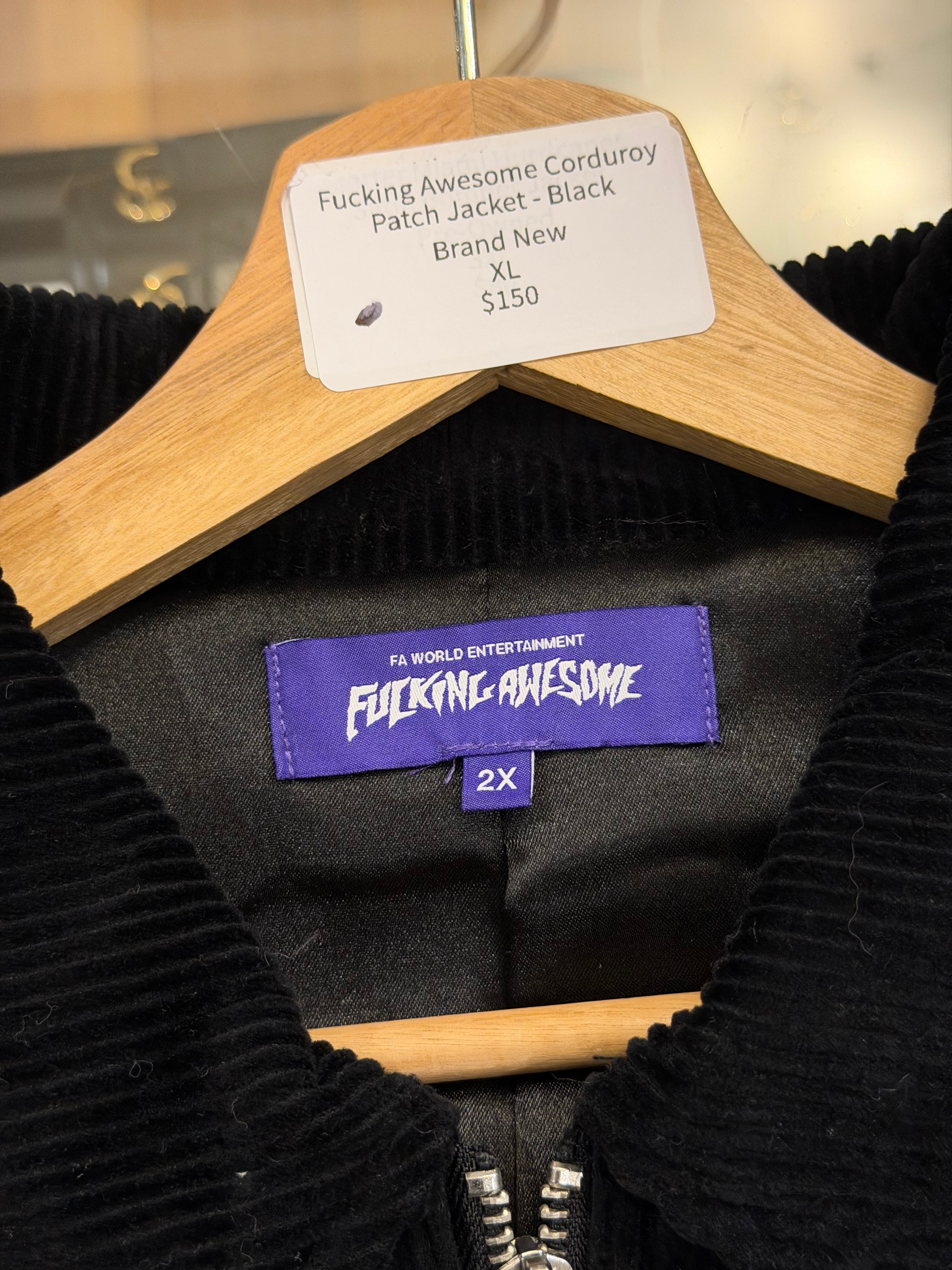 Fucking Awesome Corduroy Patch Jacket - Black