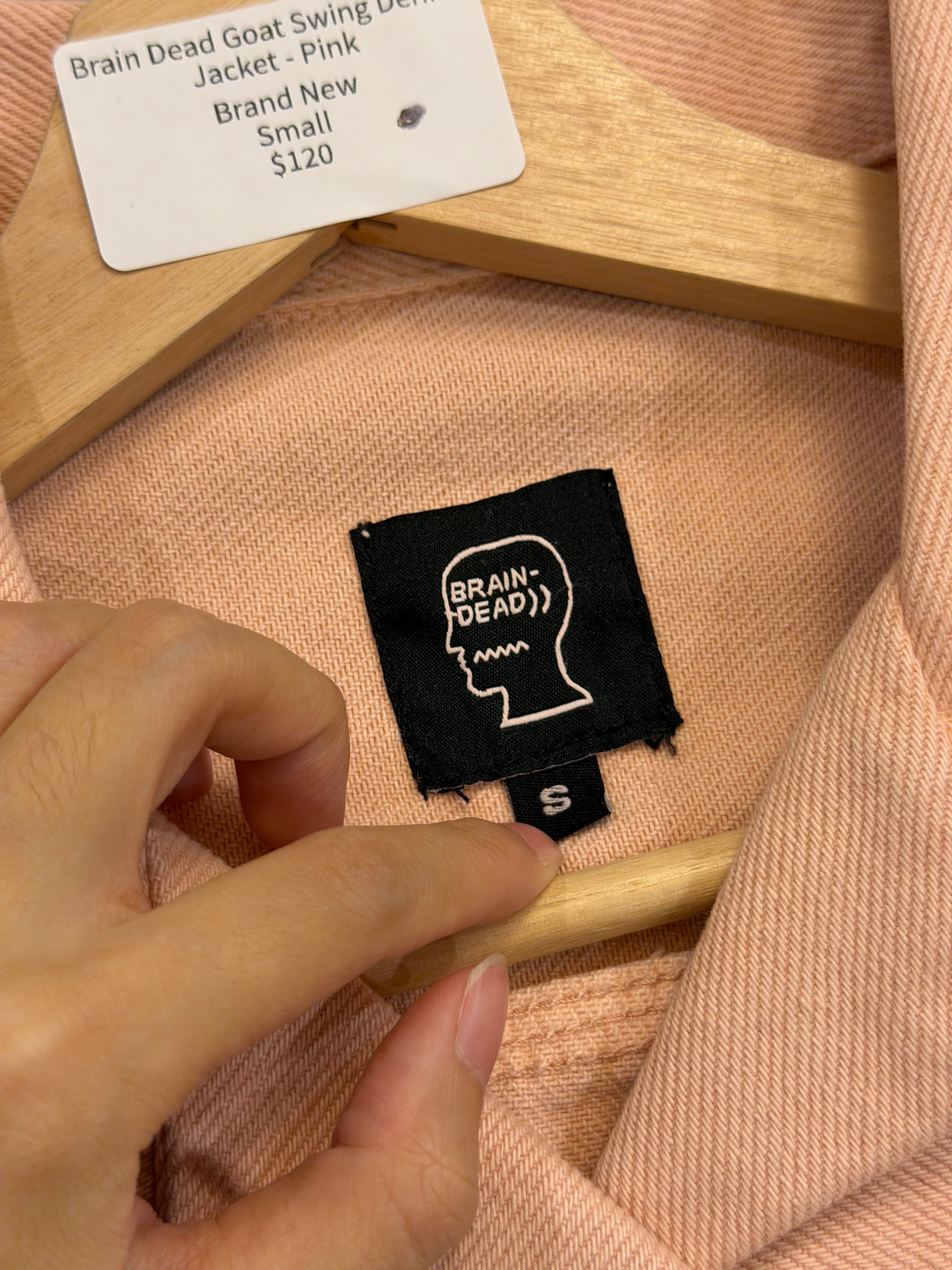 Brain Dead Goat Swing Denim Jacket - Pink