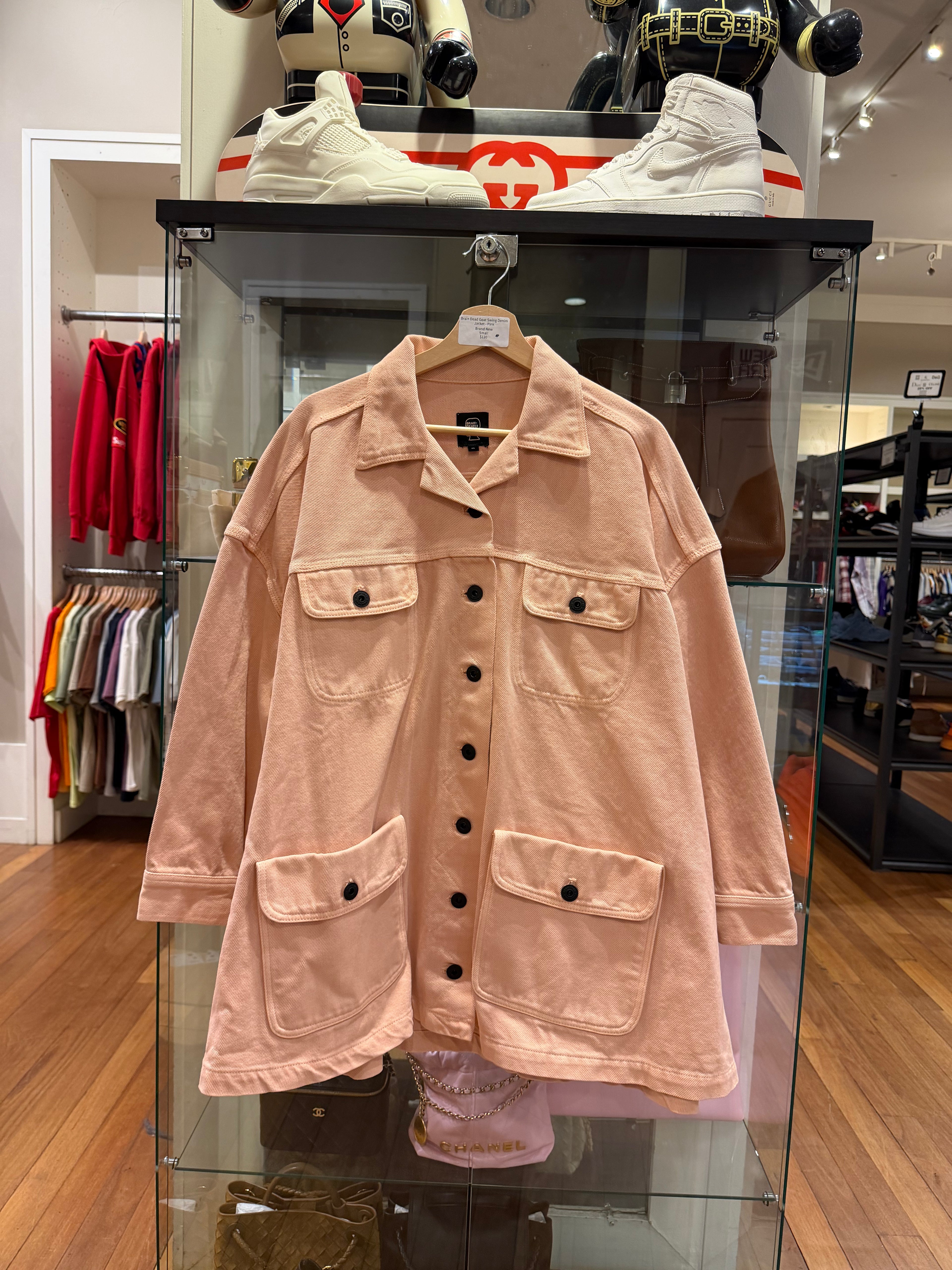 Brain Dead Goat Swing Denim Jacket - Pink