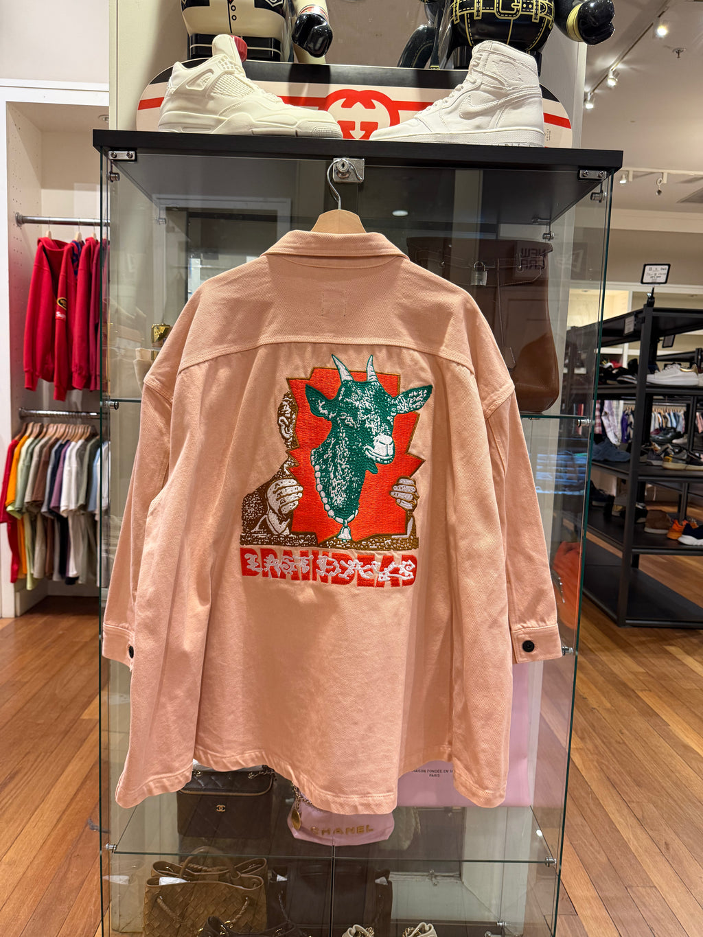 Brain Dead Goat Swing Denim Jacket - Pink
