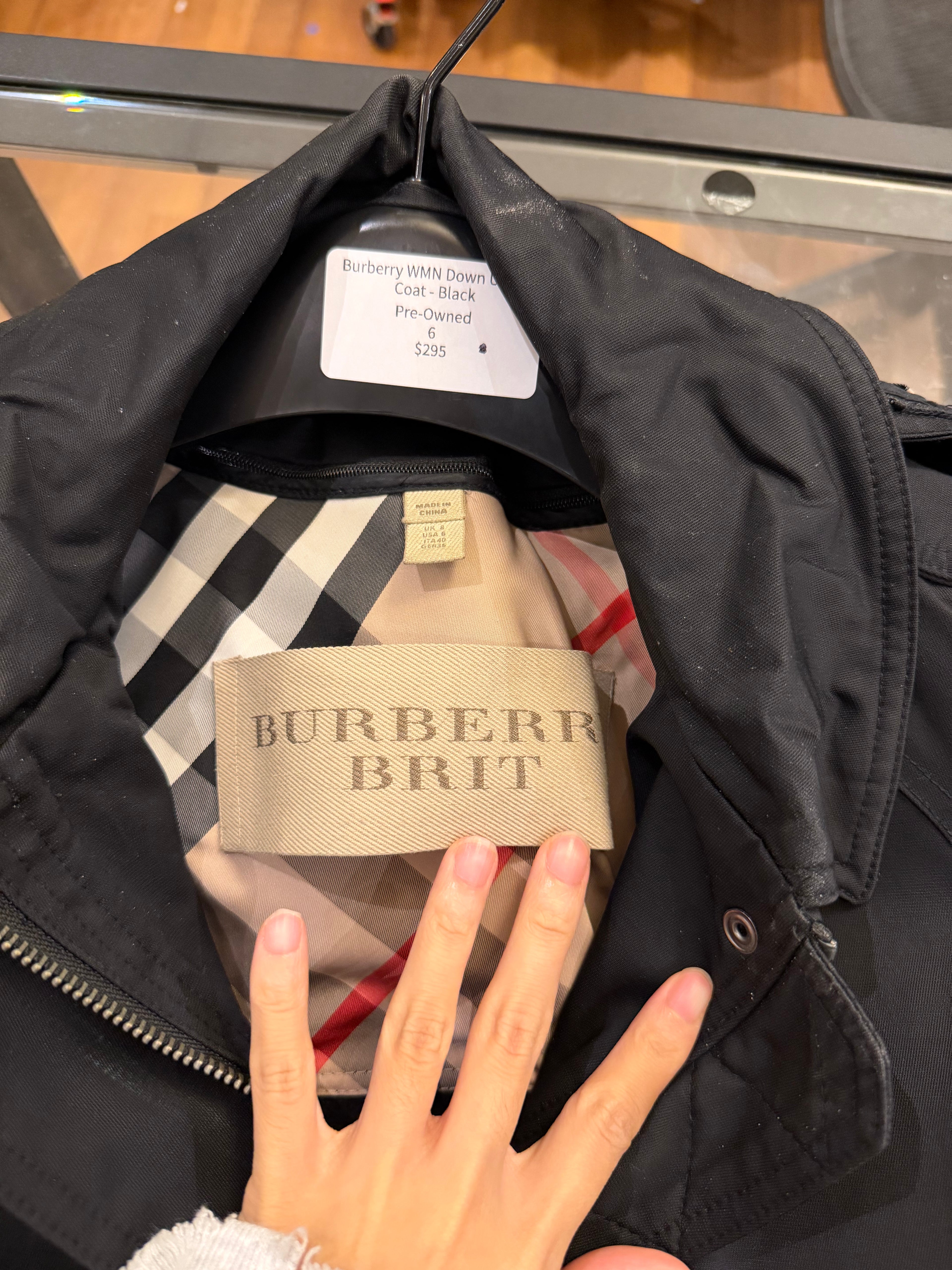 Burberry WMN Down Utility Coat - Black