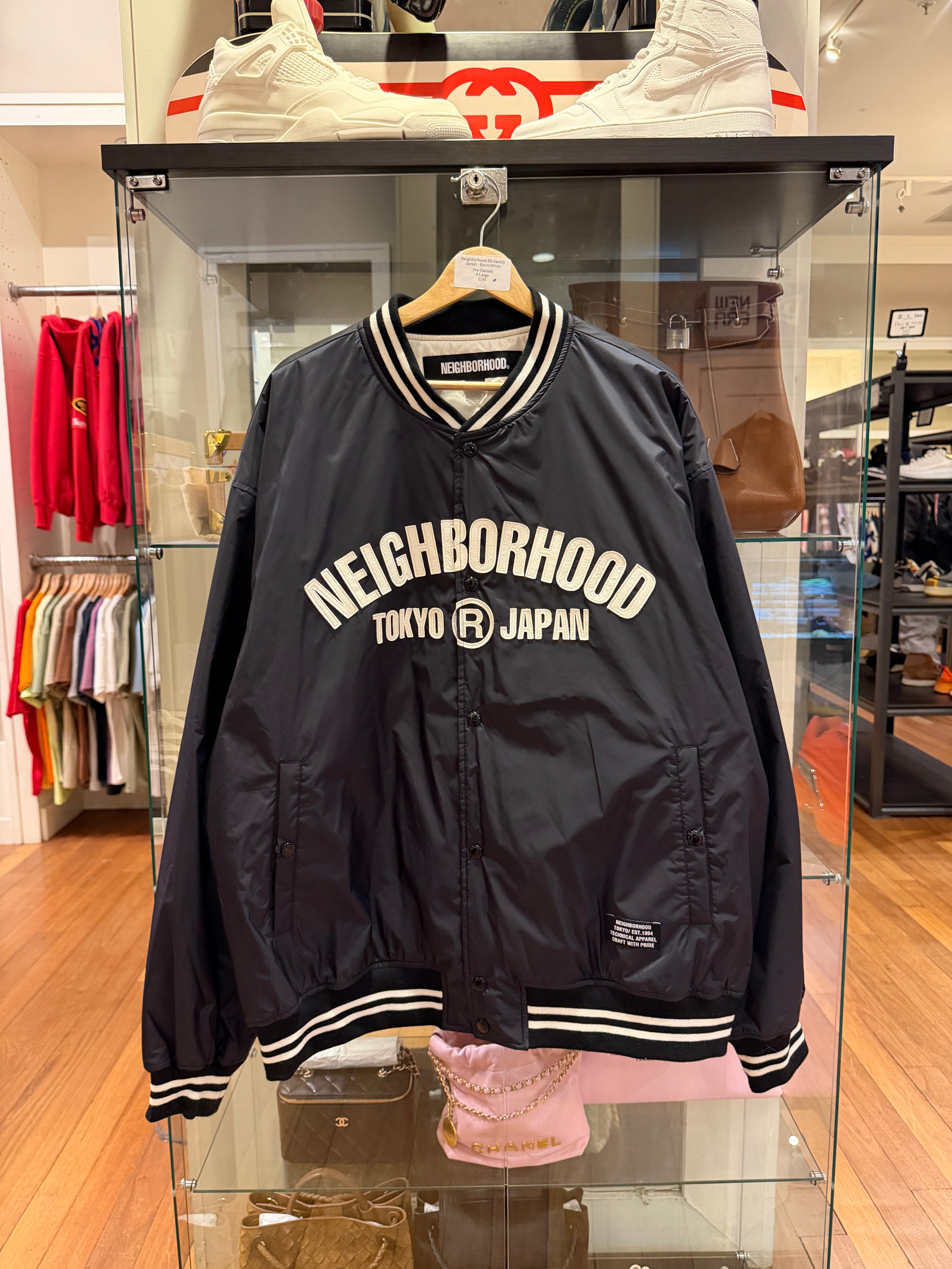 Neighborhood BB Varsity Jacket - Black/White