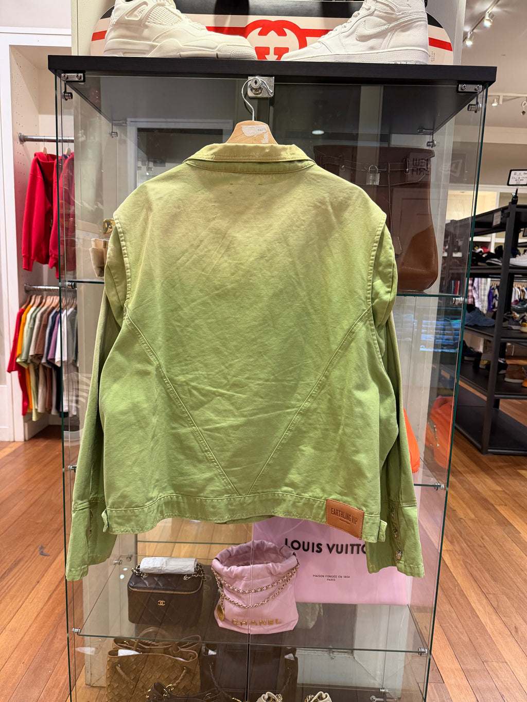 Earthling Button Up Jacket -Washed Green