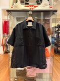 Sacai Chalk Stripe Short Sleeve Shirt - Black/White