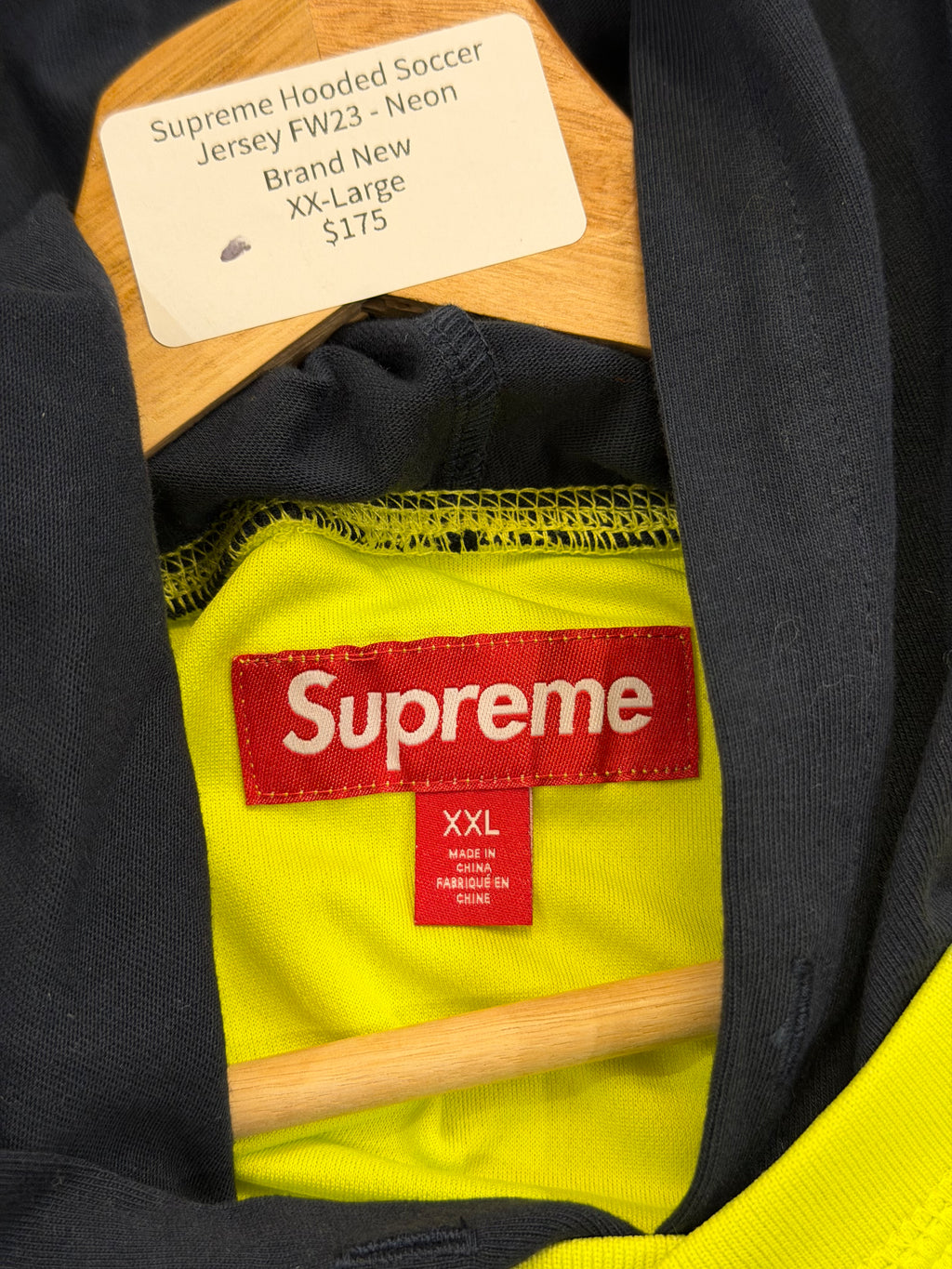 Supreme Hooded Soccer Jersey FW23 - Neon