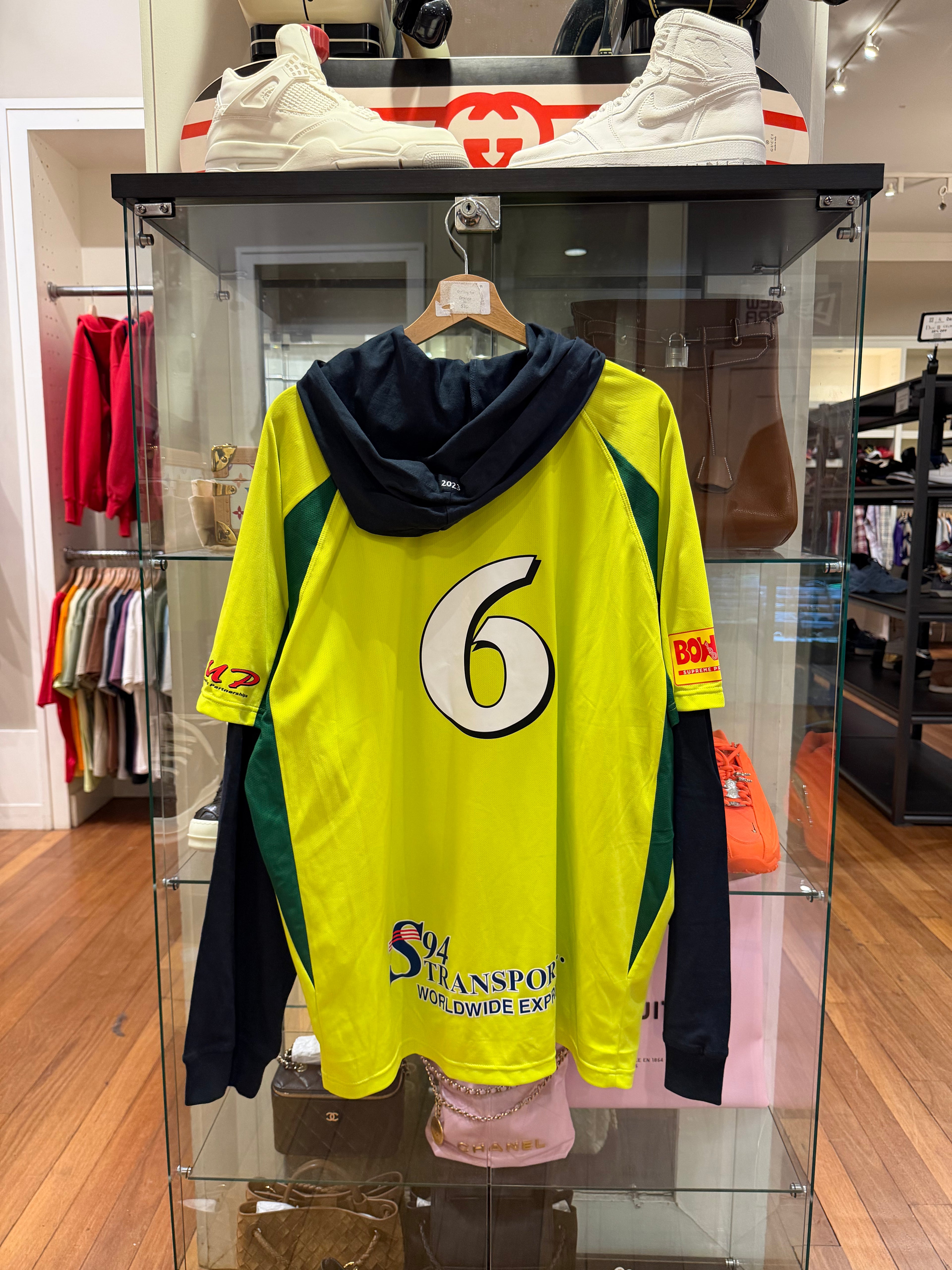 Supreme Hooded Soccer Jersey FW23 - Neon