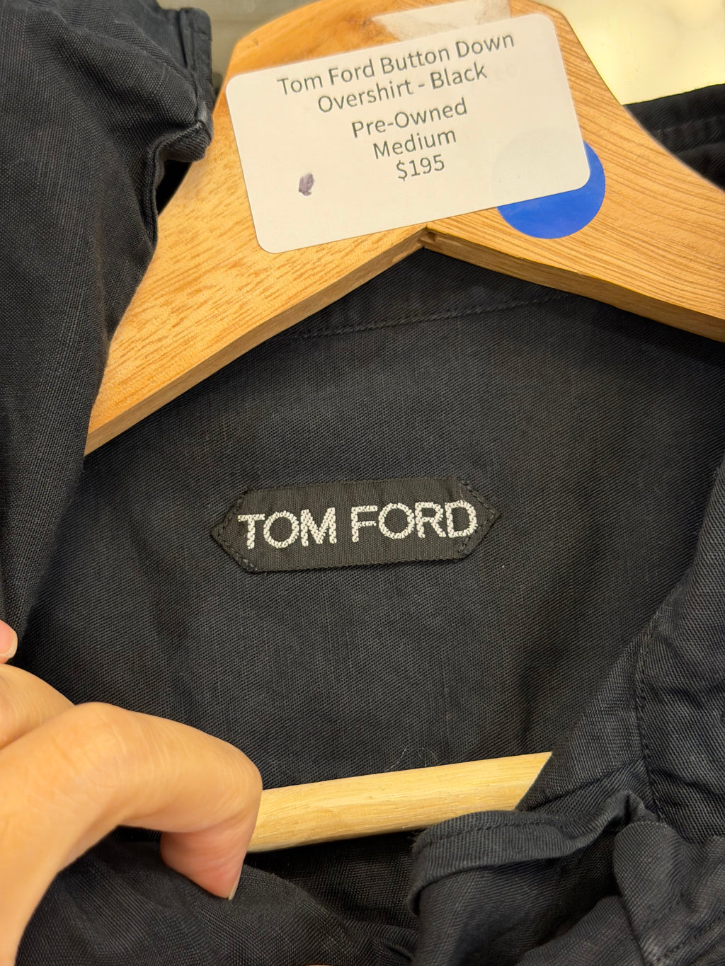 Tom Ford Button Down Overshirt - Black