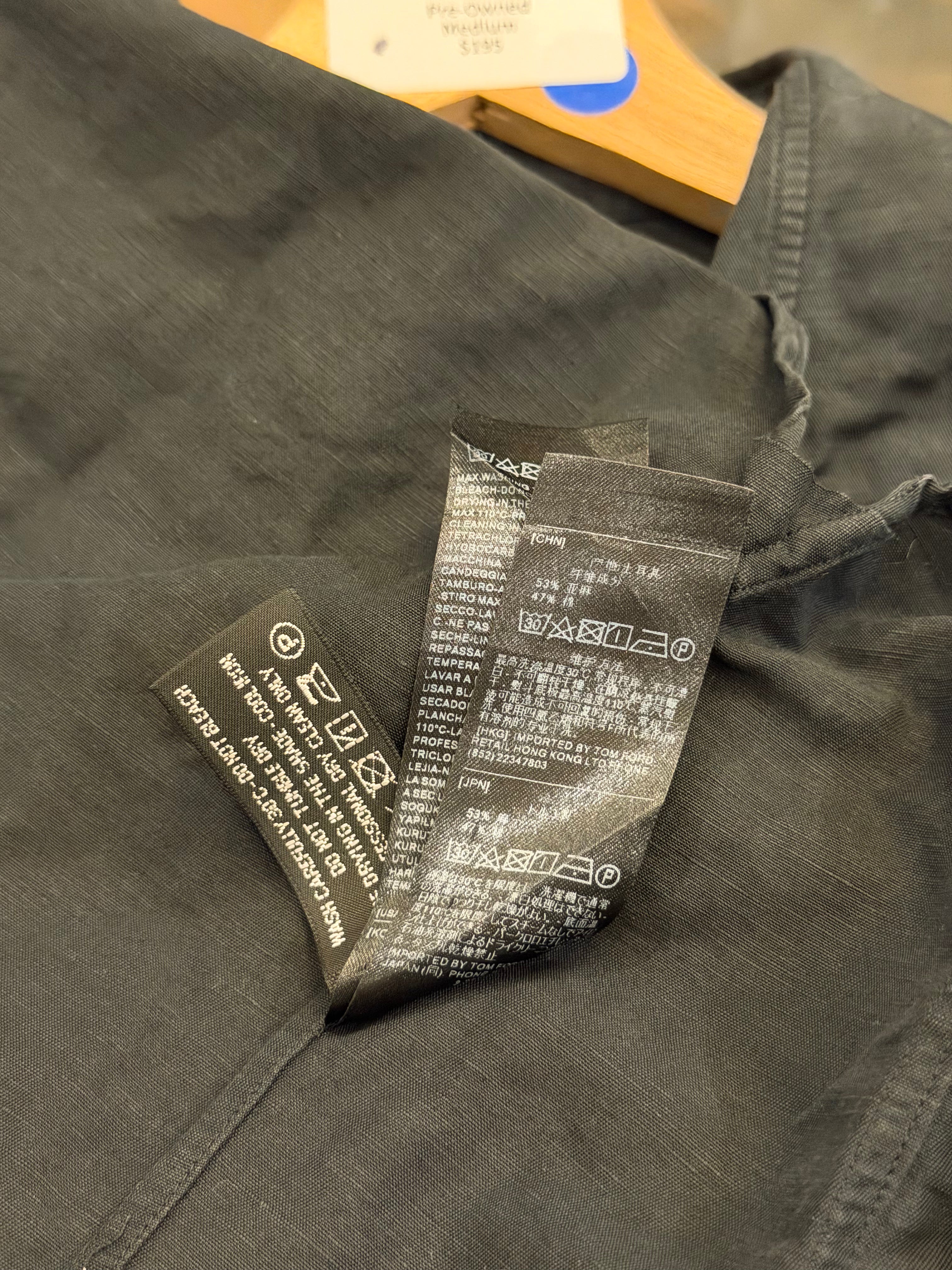 Tom Ford Button Down Overshirt - Black