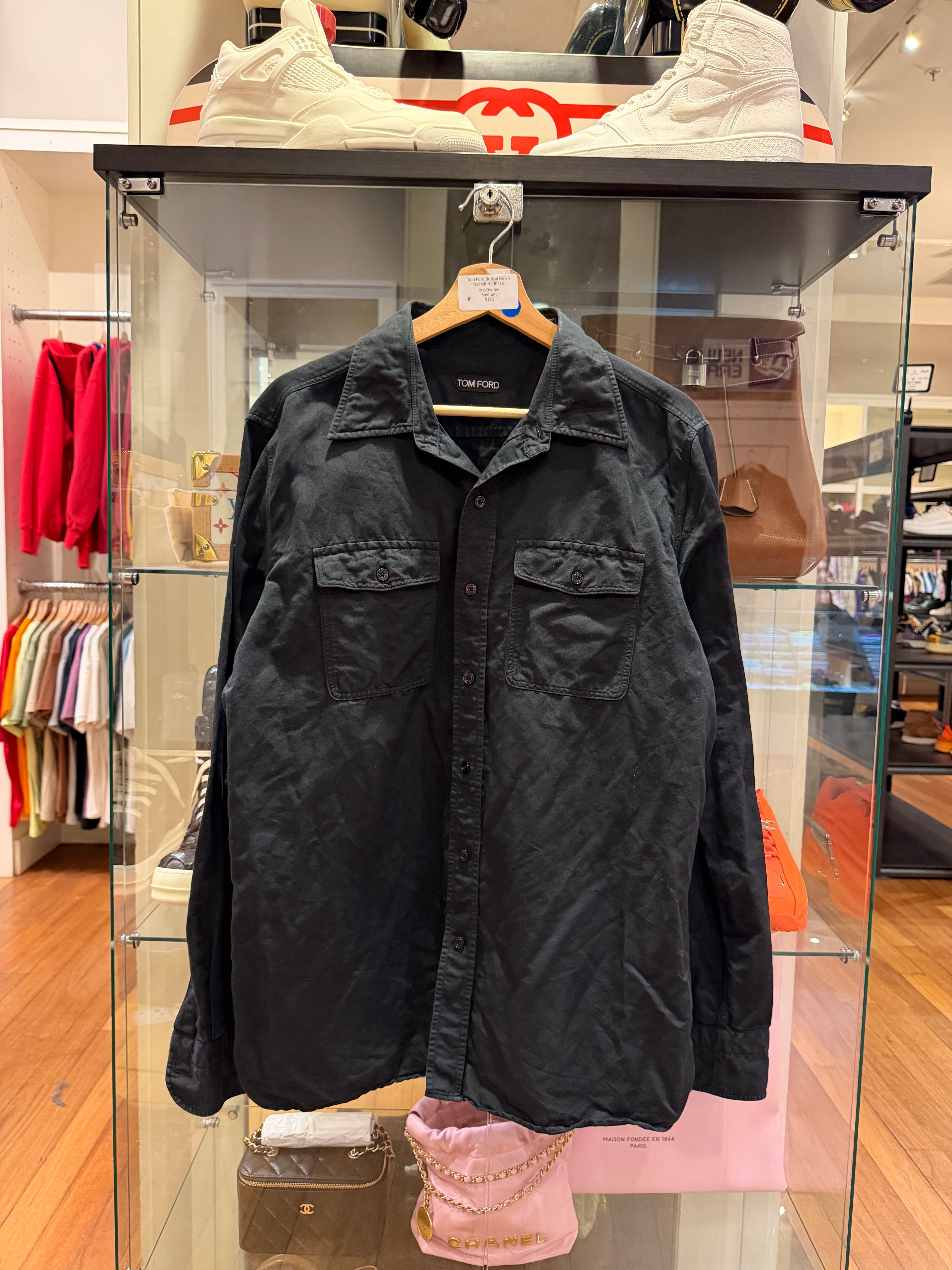 Tom Ford Button Down Overshirt - Black