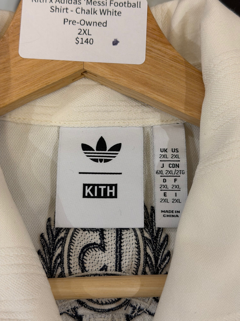 Kith x Adidas 'Messi Football Shirt - Chalk White
