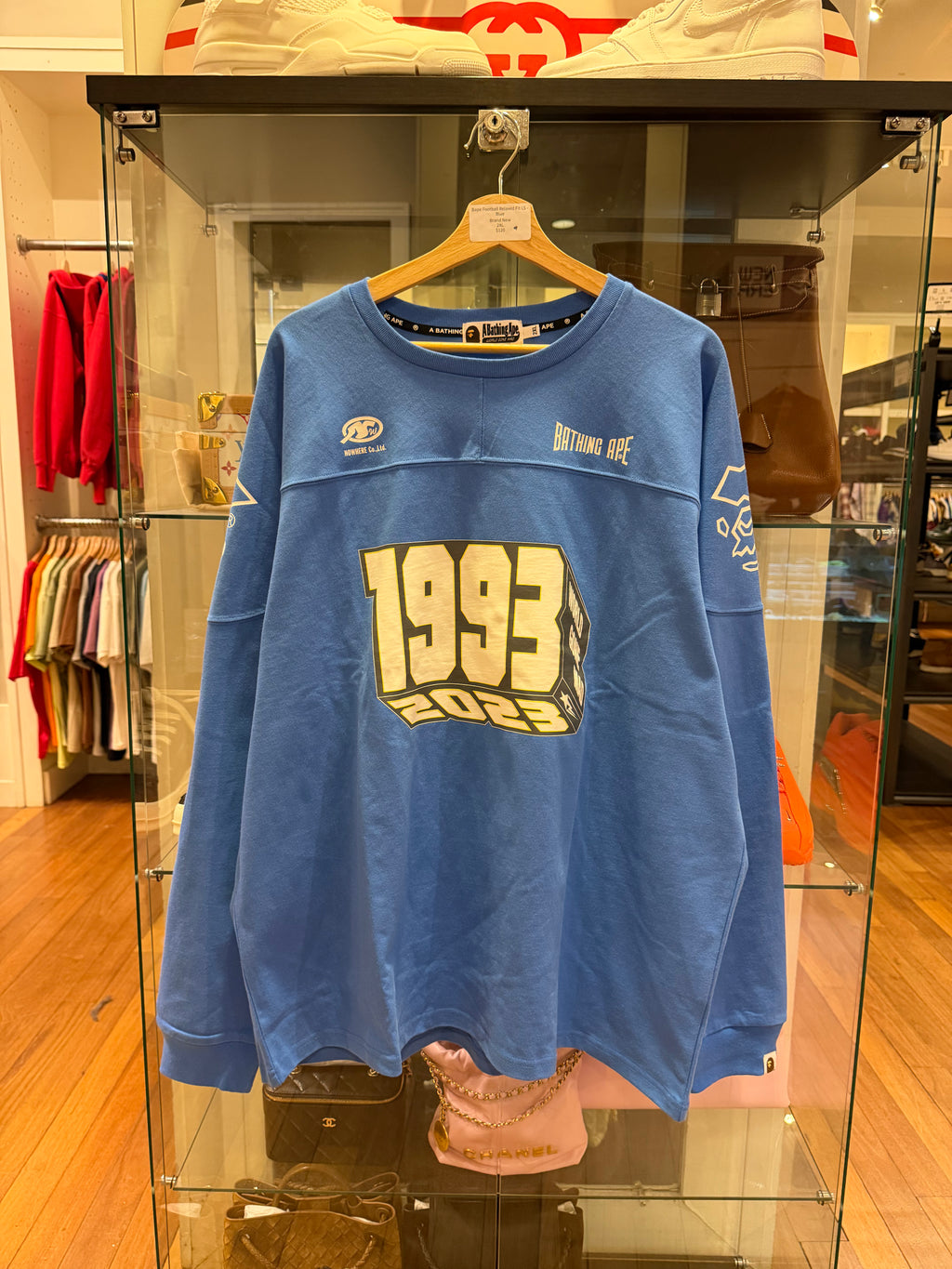 Bape Football Relaxed Fit LS -Blue