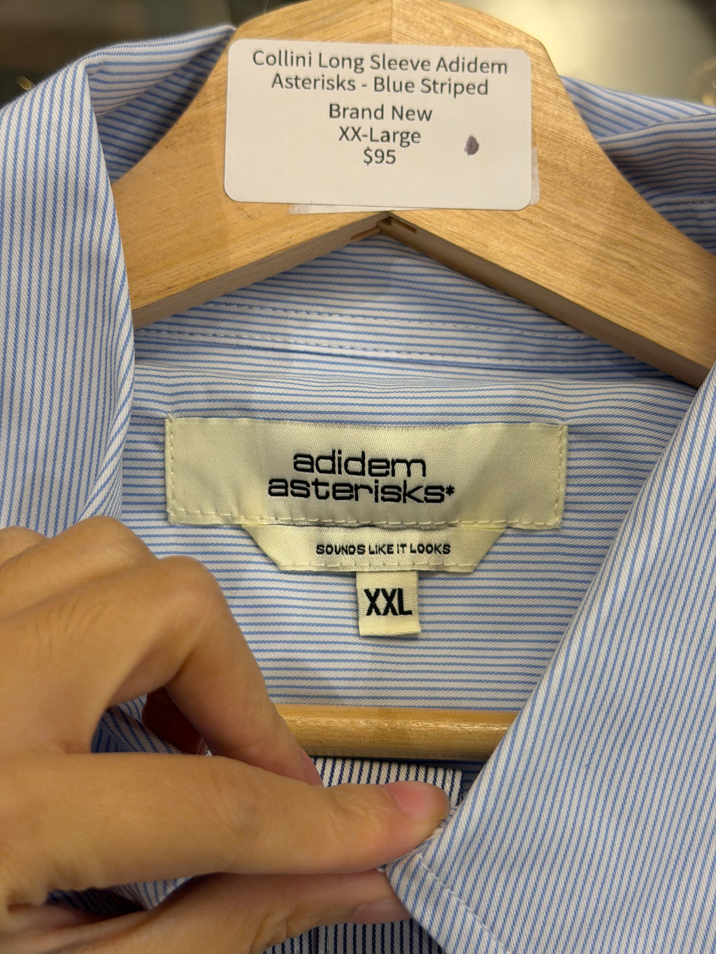 Collini Long Sleeve Adidem Asterisks - Blue Striped