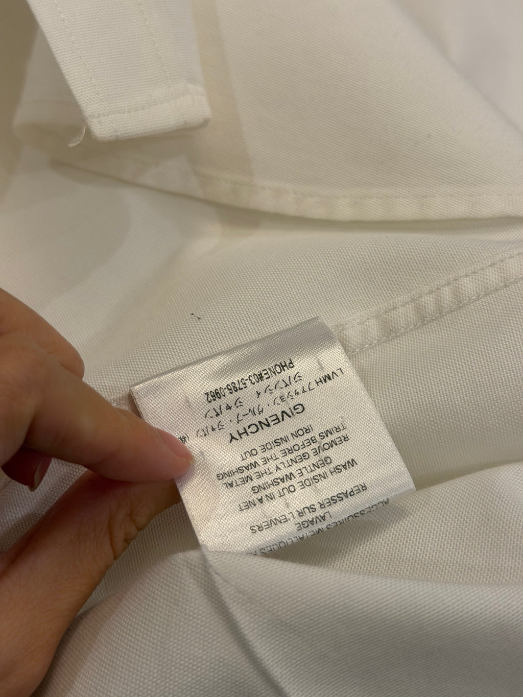 Givenchy Pierced Collar Poplin Button Down Shirt