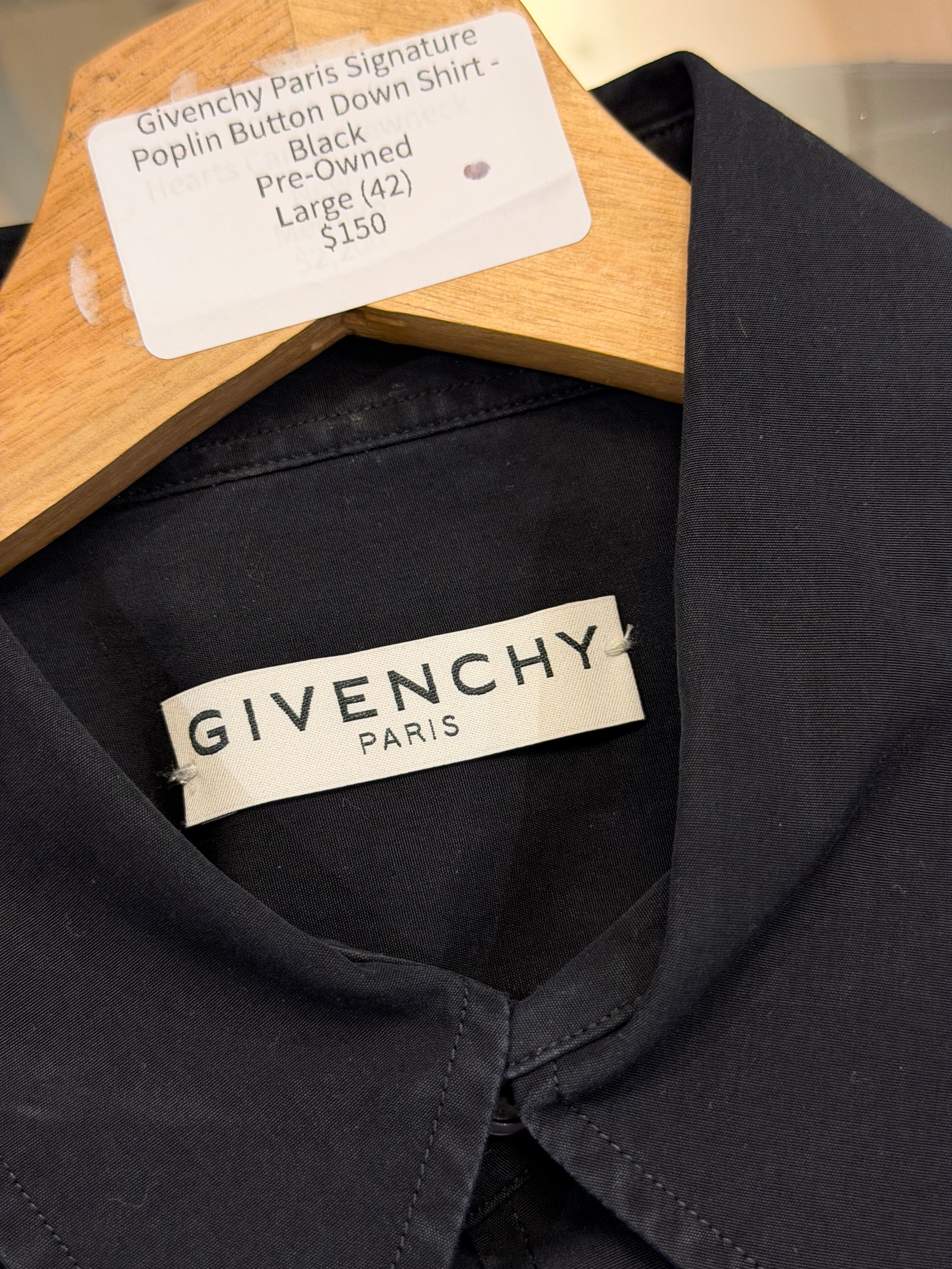 Givenchy Paris Signature Poplin Button Down Shirt