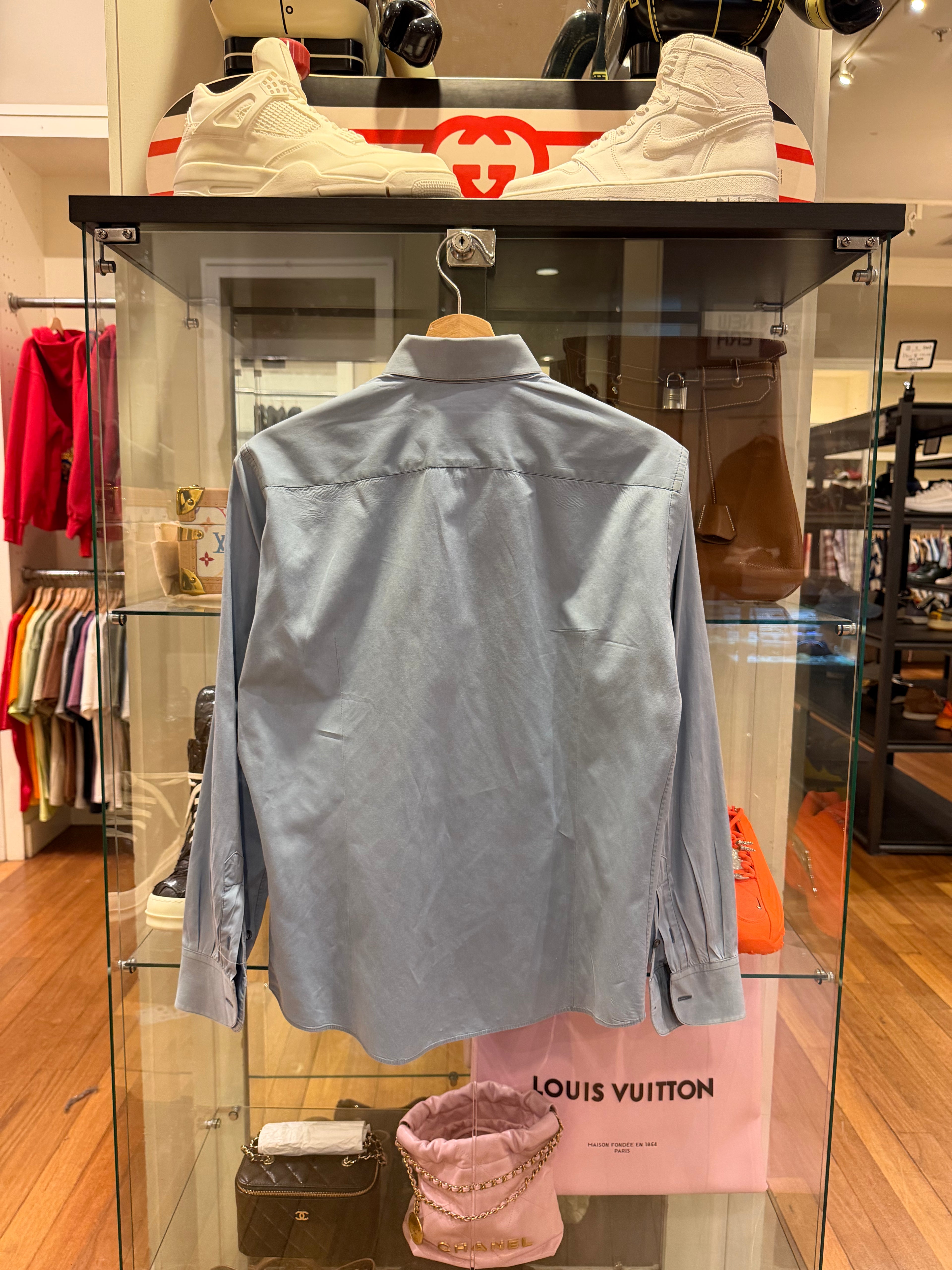 Salvatore Ferragamo Button Down Shirt - Blue