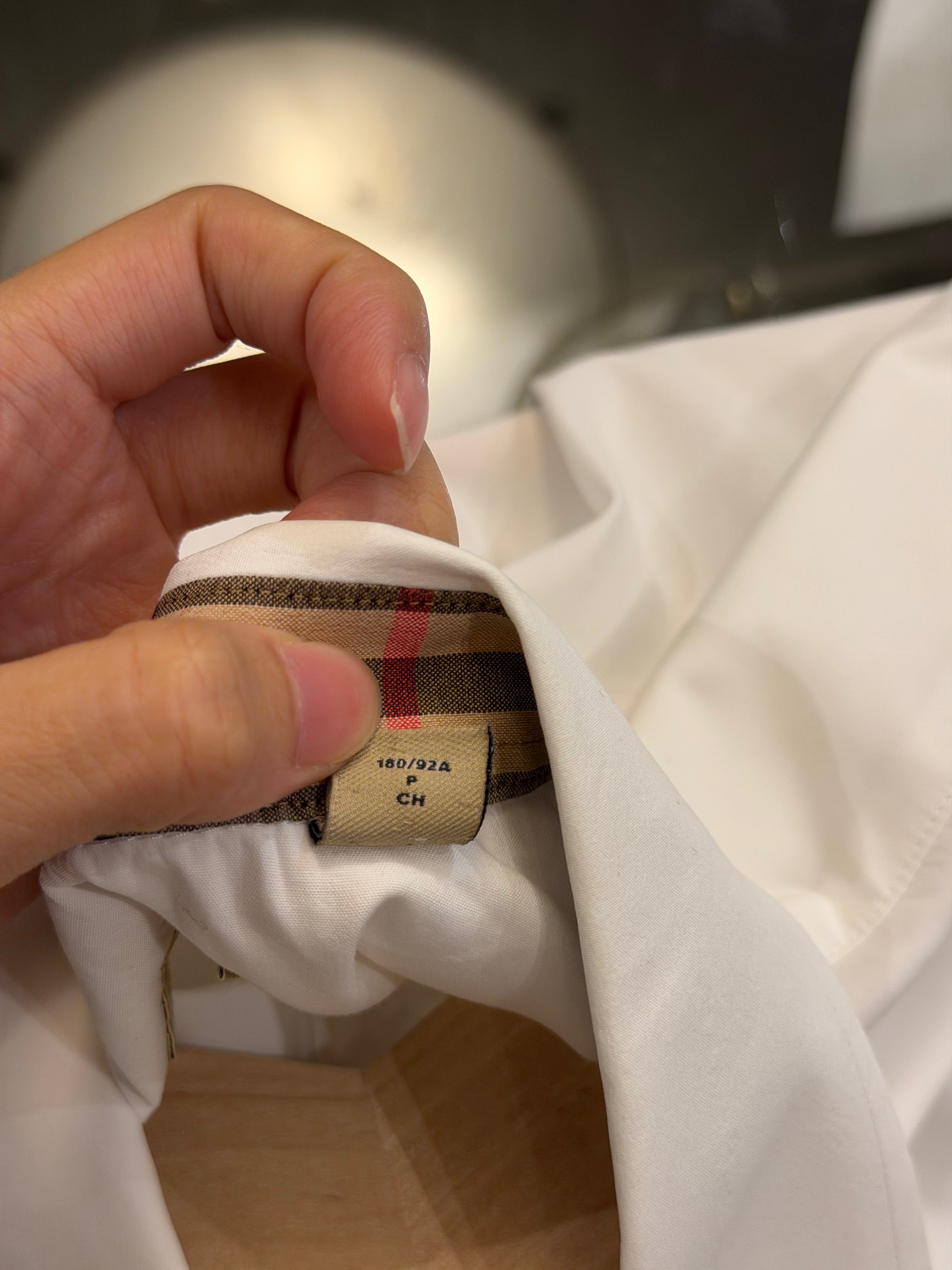 Burberry Button Down Shirt -White