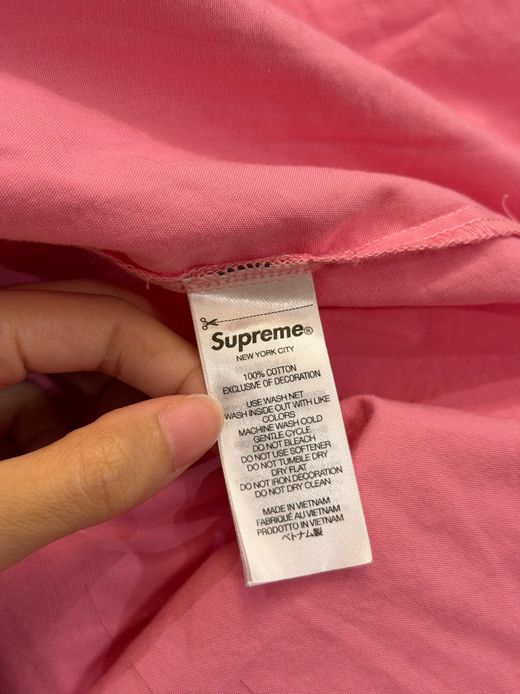 Supreme x Vanson Patchwork Work Shirt - Pink