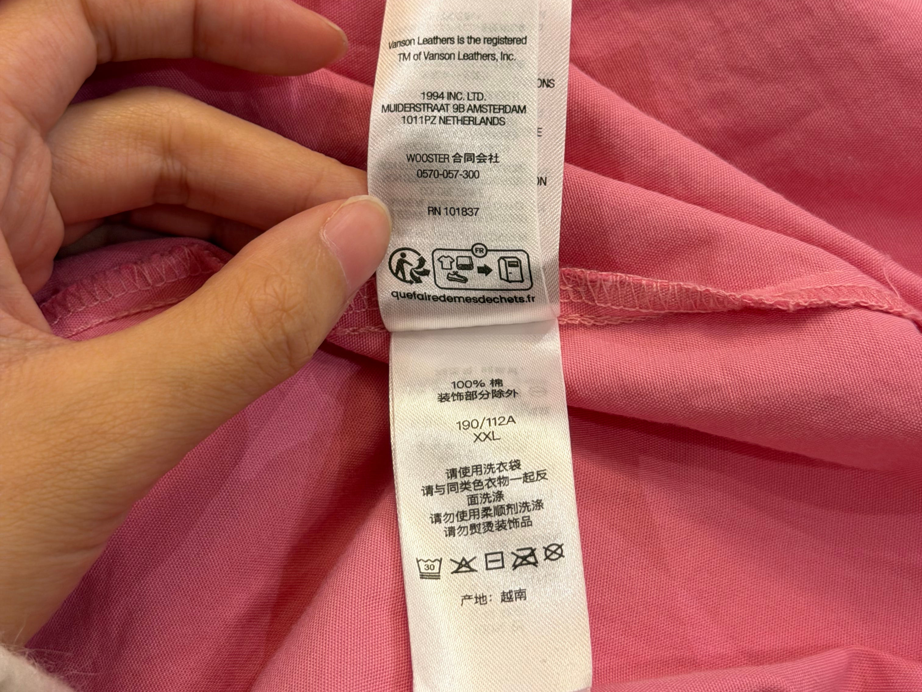 Supreme x Vanson Patchwork Work Shirt - Pink