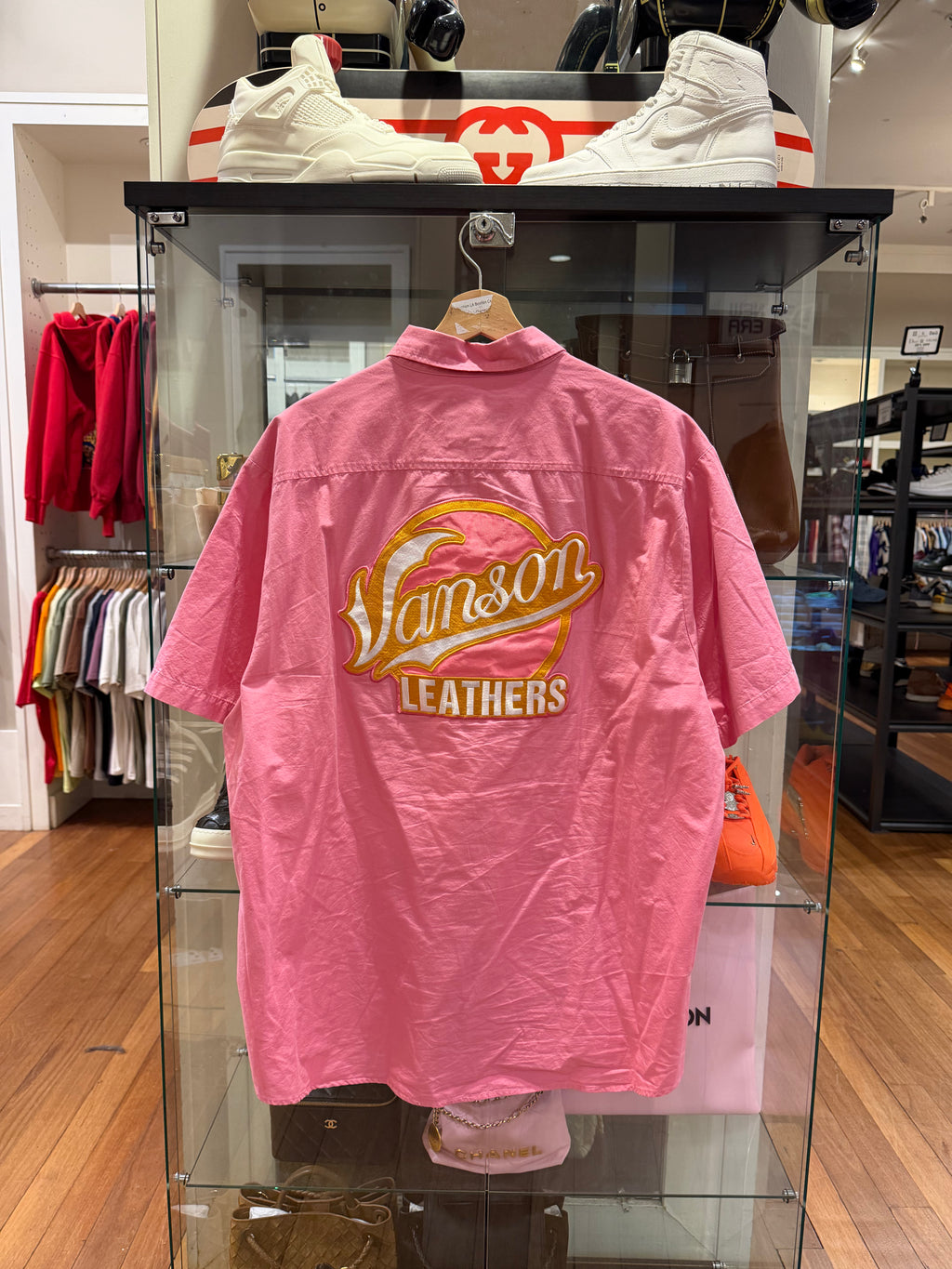Supreme x Vanson Patchwork Work Shirt - Pink