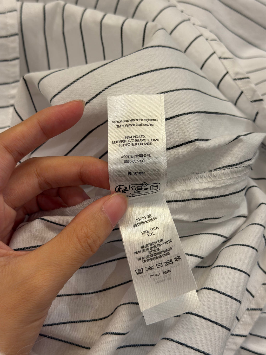 Supreme x Vanson Patchwork Pinstripe Work Shirt - White