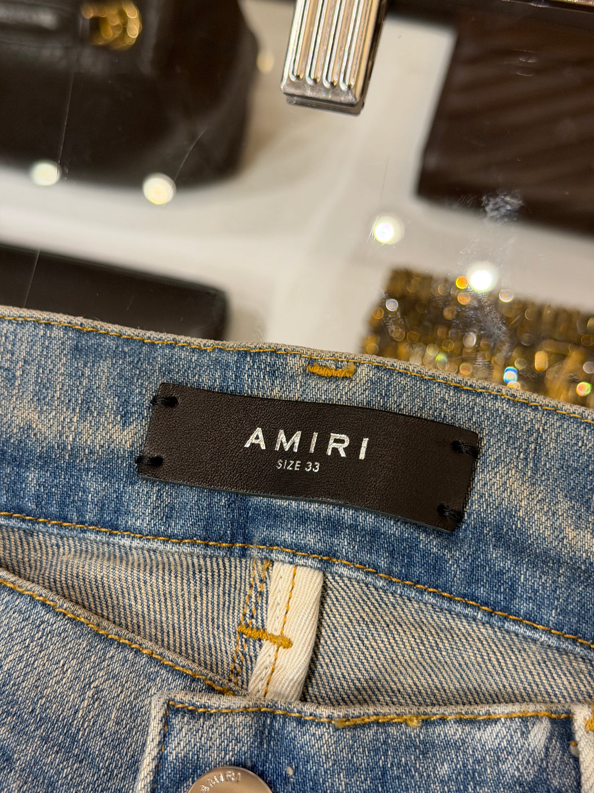 Amiri Bleach Bandana Jeans
