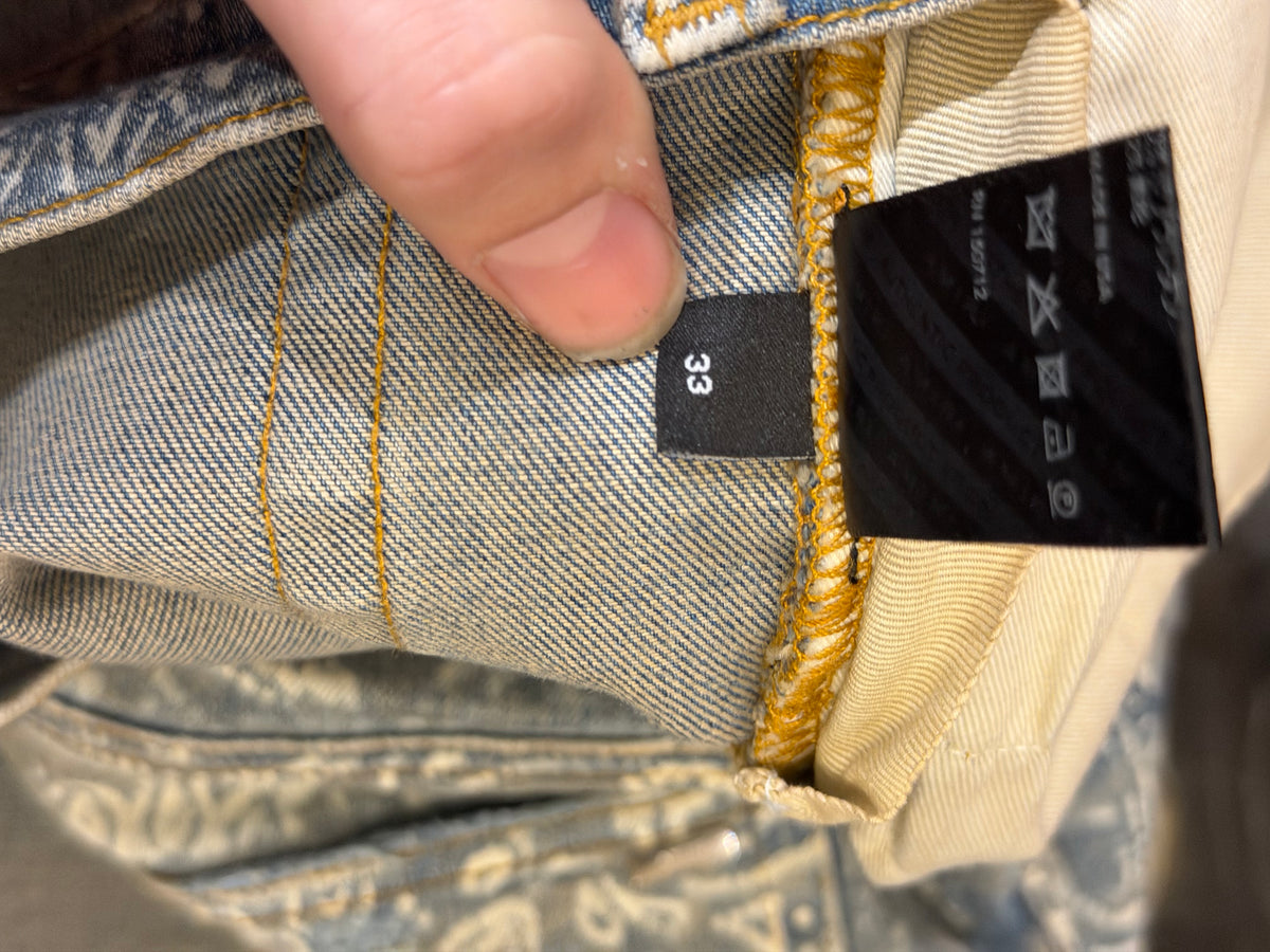 Amiri Bleach Bandana Jeans