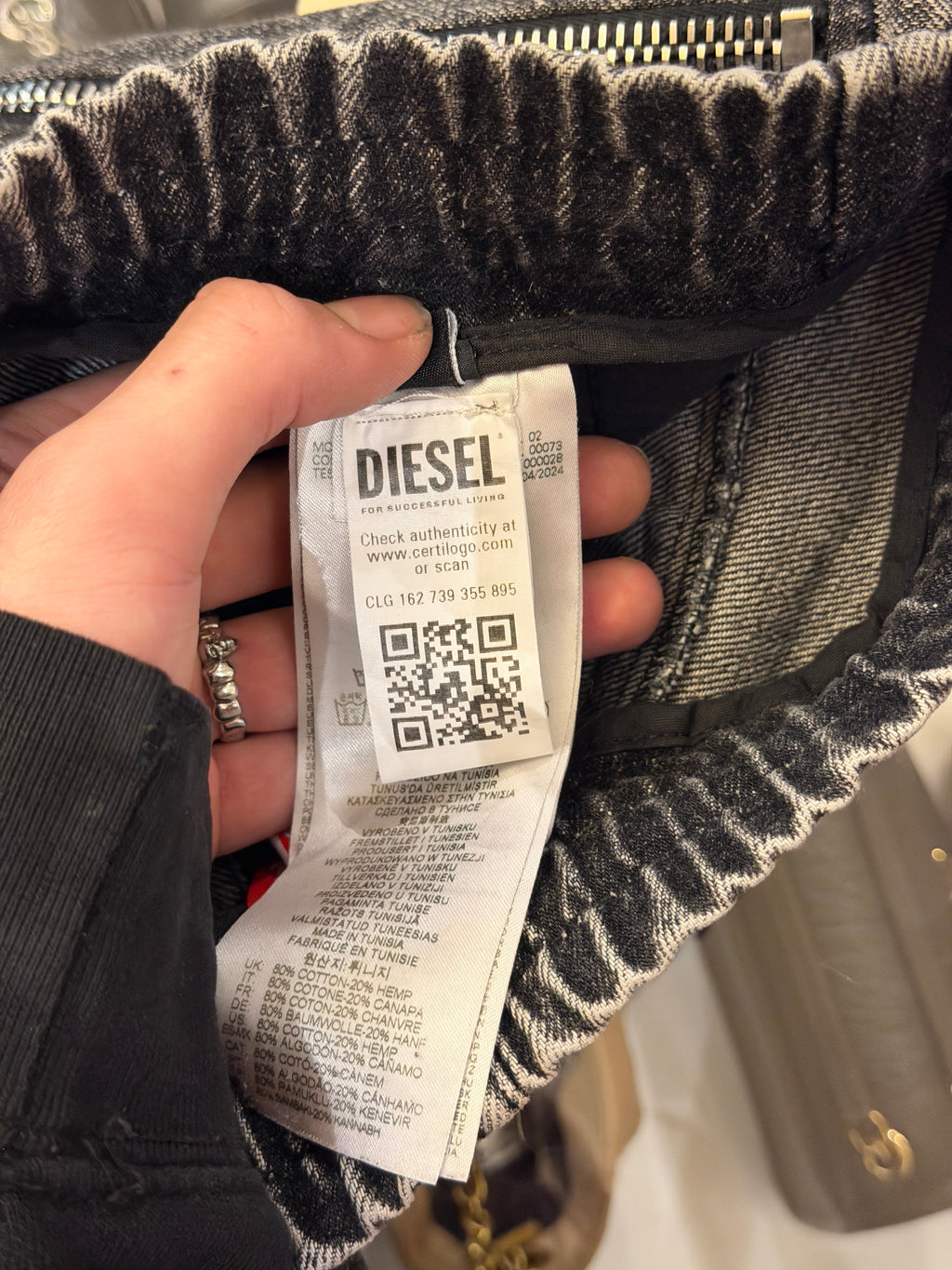 Diesel D Martian Wide Leg Jeans - Grey