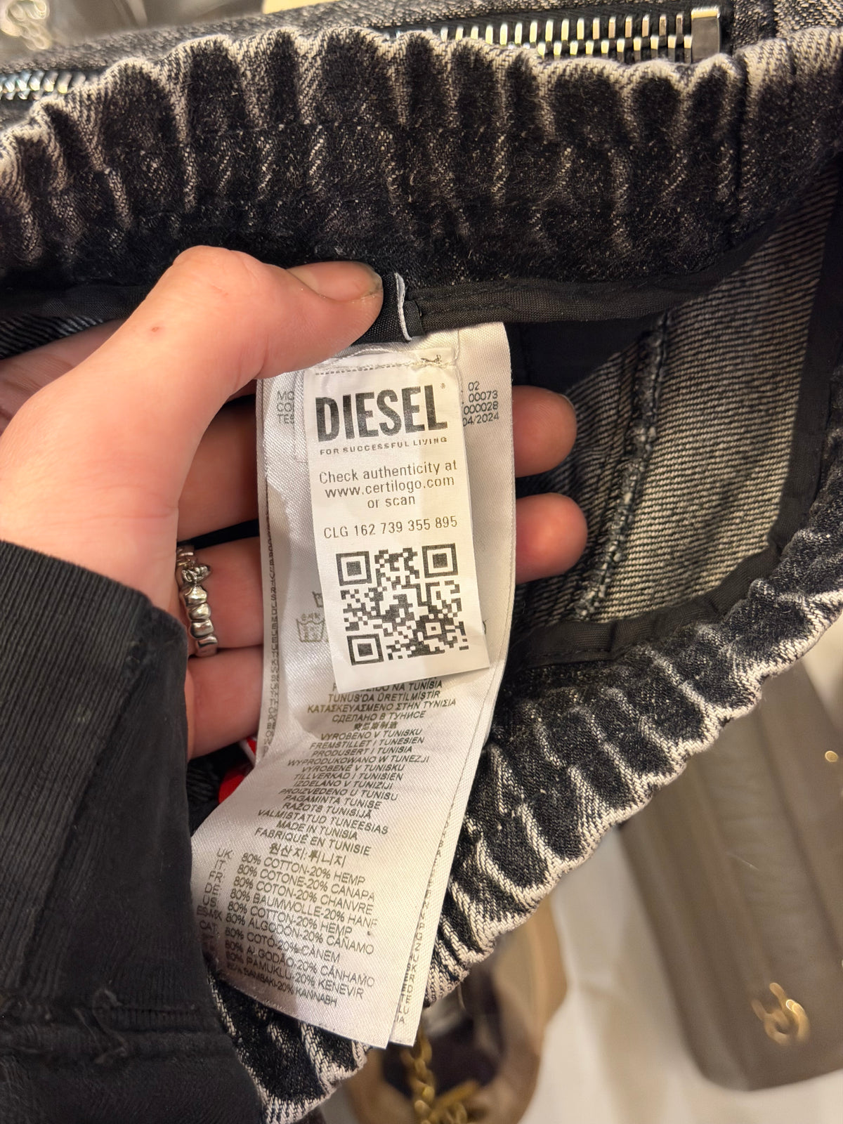 Diesel D Martian Wide Leg Jeans - Grey