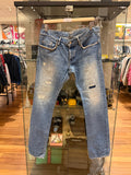 Hysteric Glamour Aged Patchwork Distressed Denim - Blue