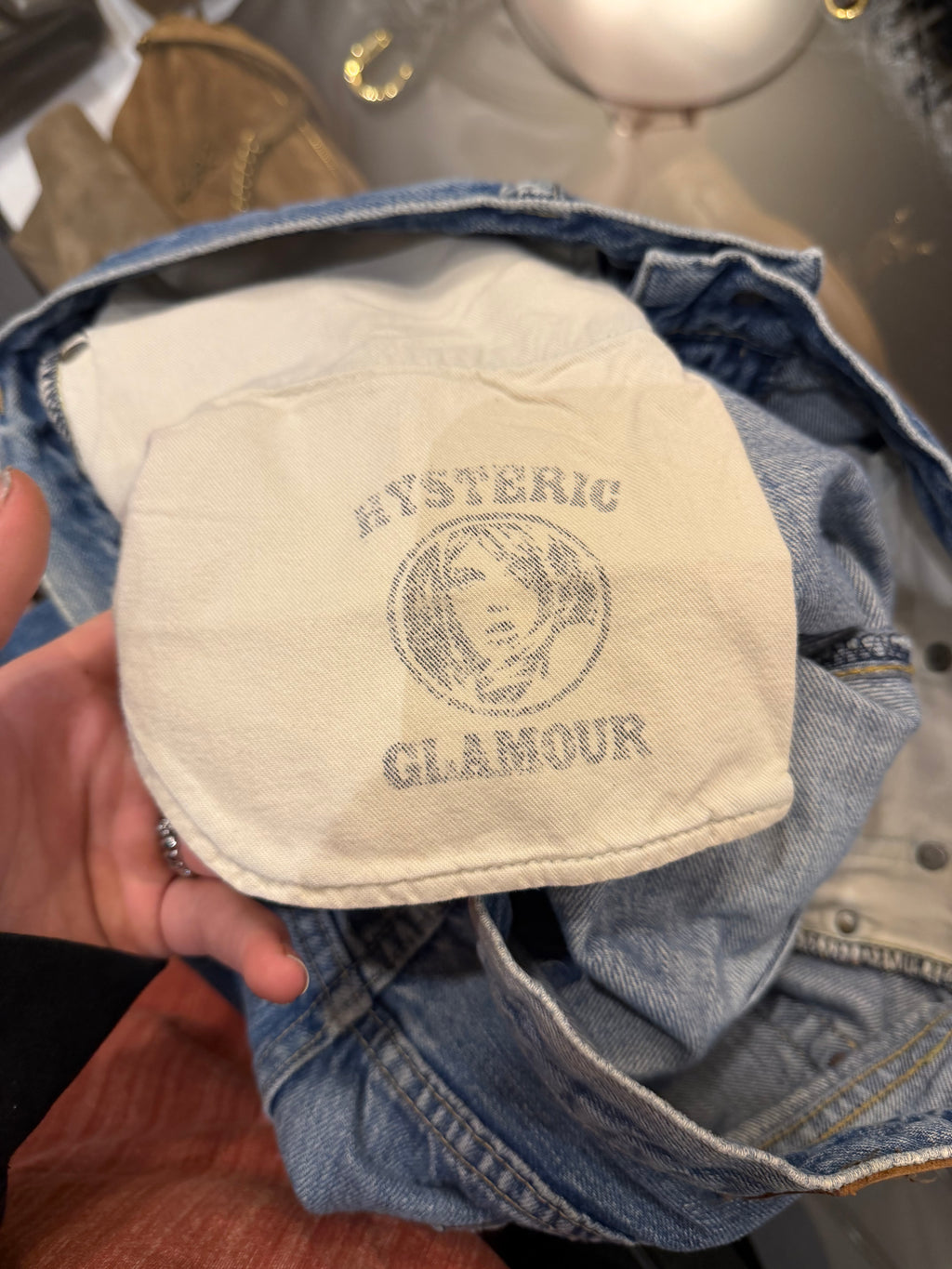 Hysteric Glamour Aged Patchwork Distressed Denim - Blue