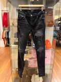 Amiri MX1 Iridescent Patch Denim Jeans - Black
