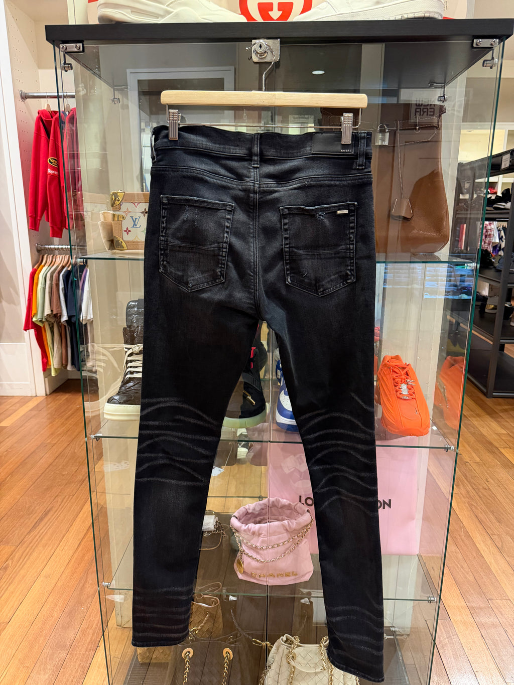 Amiri MX1 Iridescent Patch Denim Jeans - Black