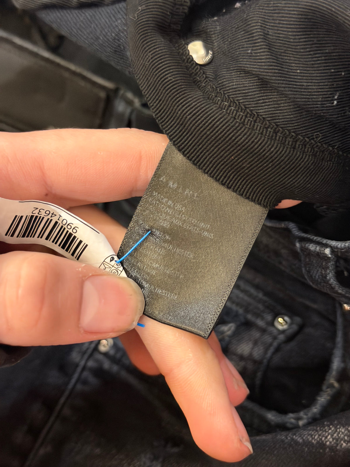 Amiri MX1 Iridescent Patch Denim Jeans - Black