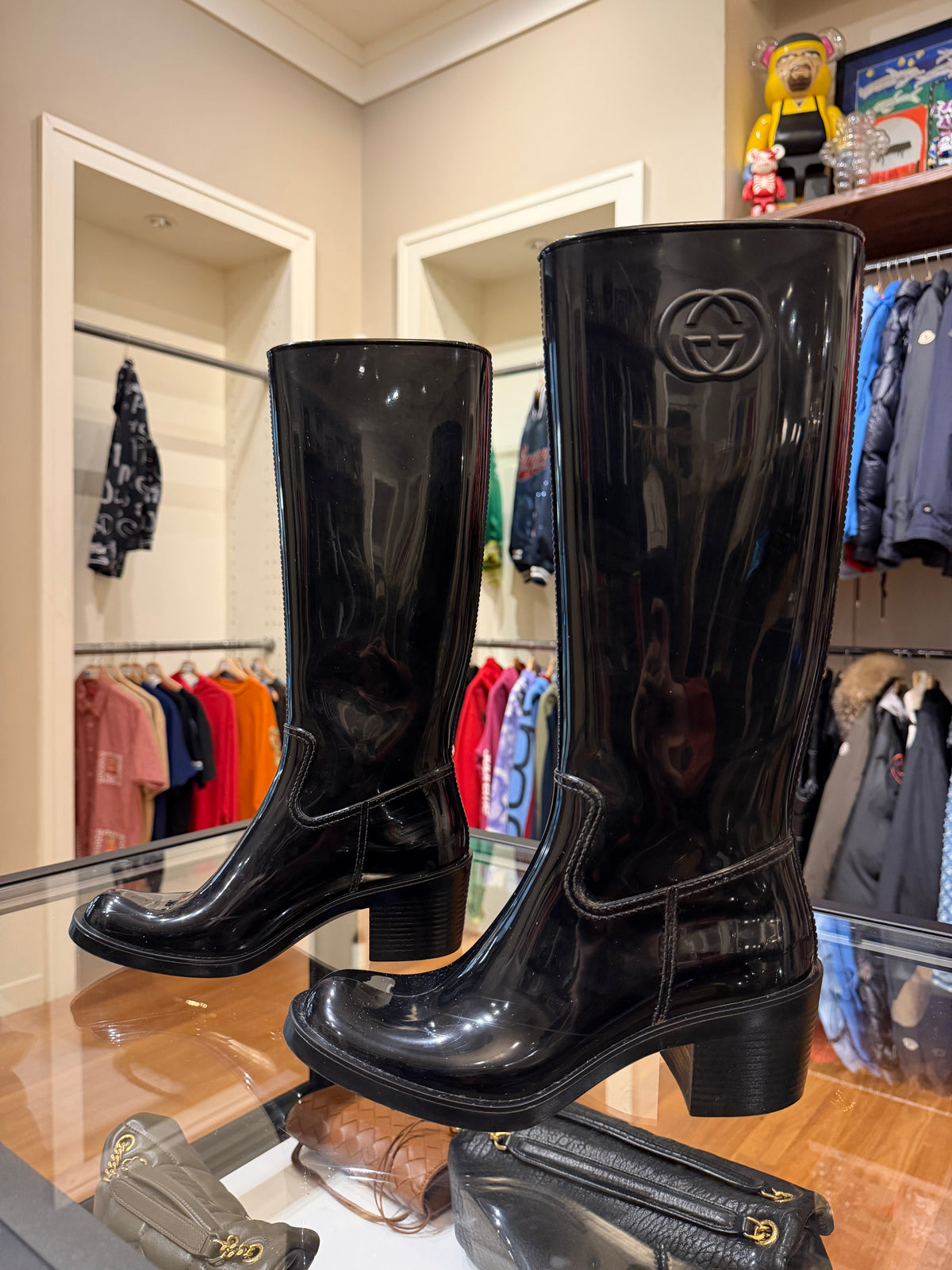 Gucci Interlocking G Logo Rubber Rain Boots