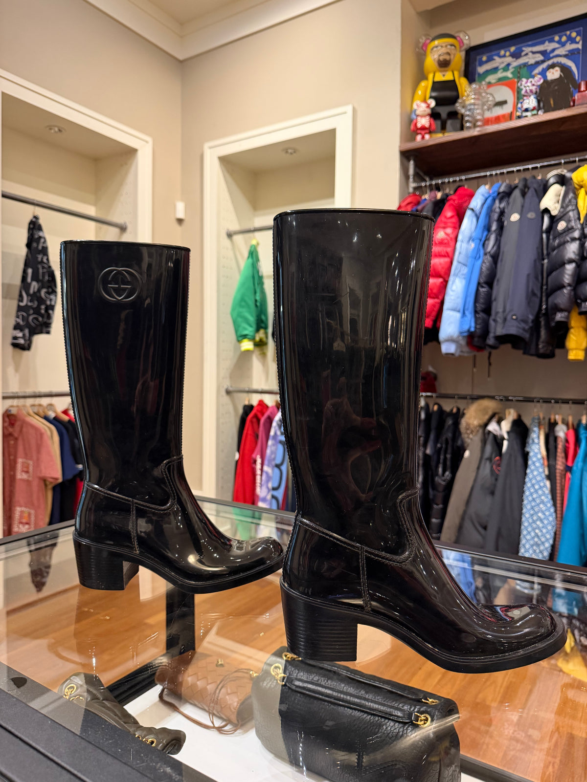 Gucci Interlocking G Logo Rubber Rain Boots